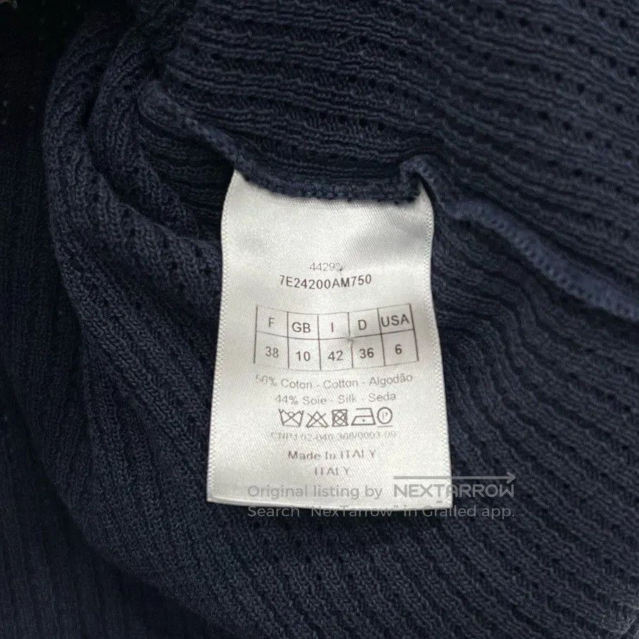 Dior Dior Navy Number 8 Knit Zip Jacket. Size S / US 4 / IT 40 - 5 Thumbnail