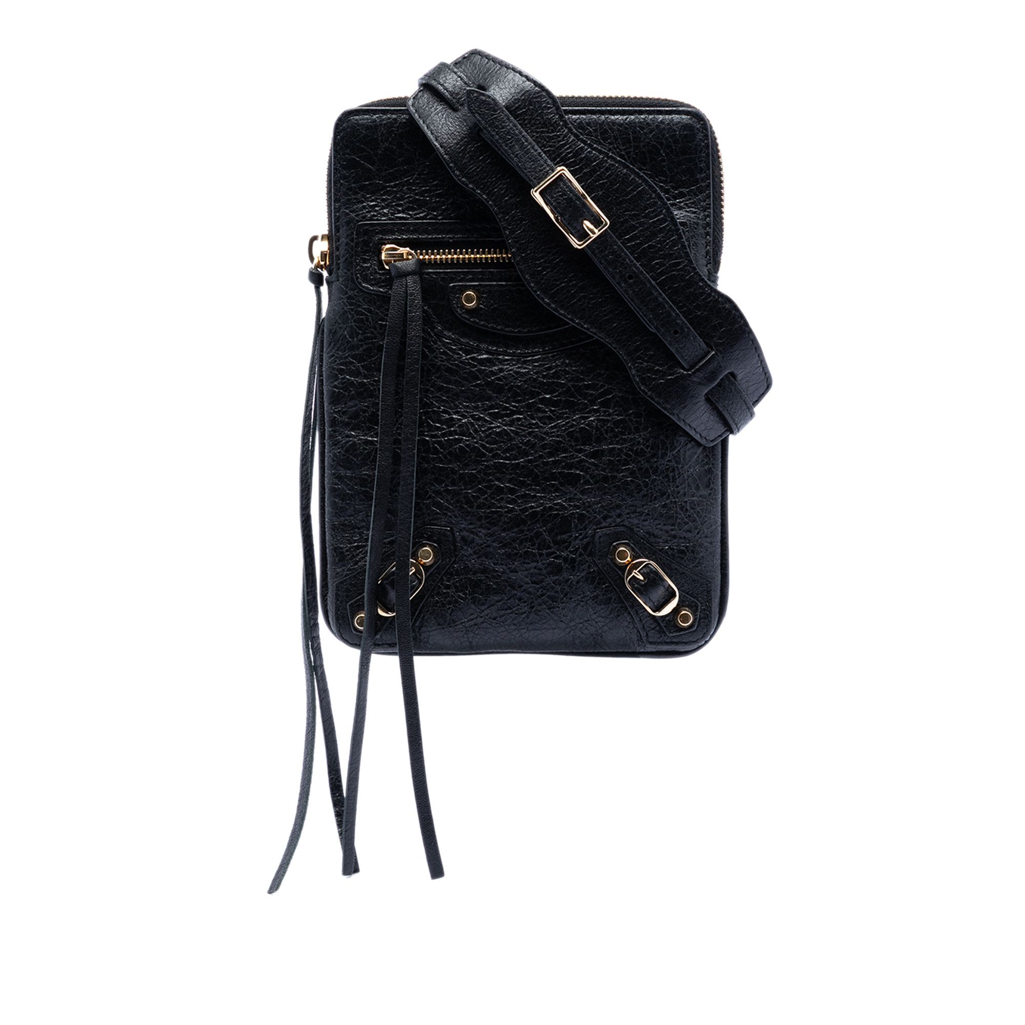 Balenciaga Balenciaga Lambskin Motocross Classic Phone Holder Bag Size ONE SIZE - 1 Thumbnail