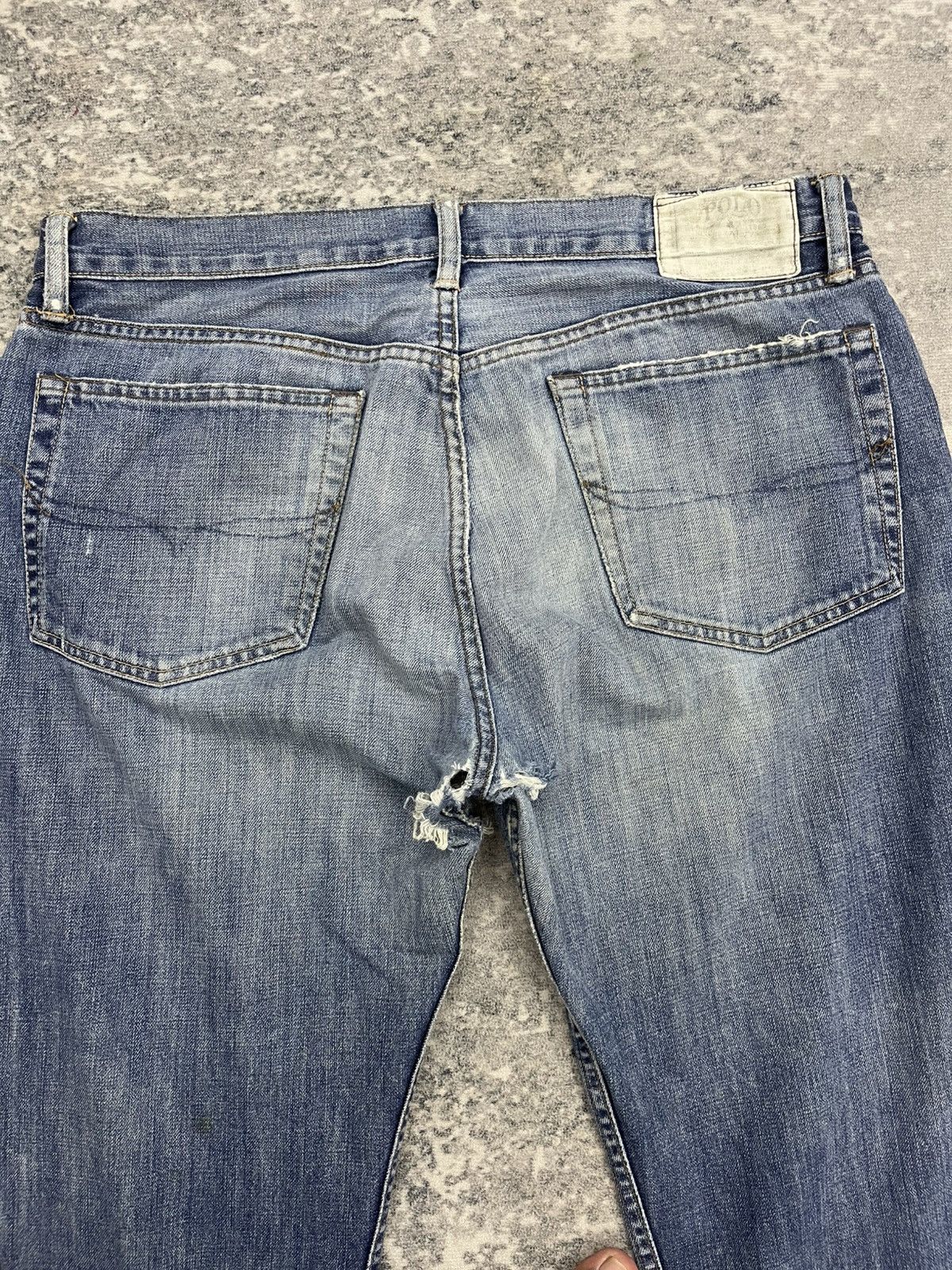 RRL Ralph Lauren Vintage Polo Ralph Lauren Baggy Distressed Denim Size US 36 / EU 52 - 19 Thumbnail