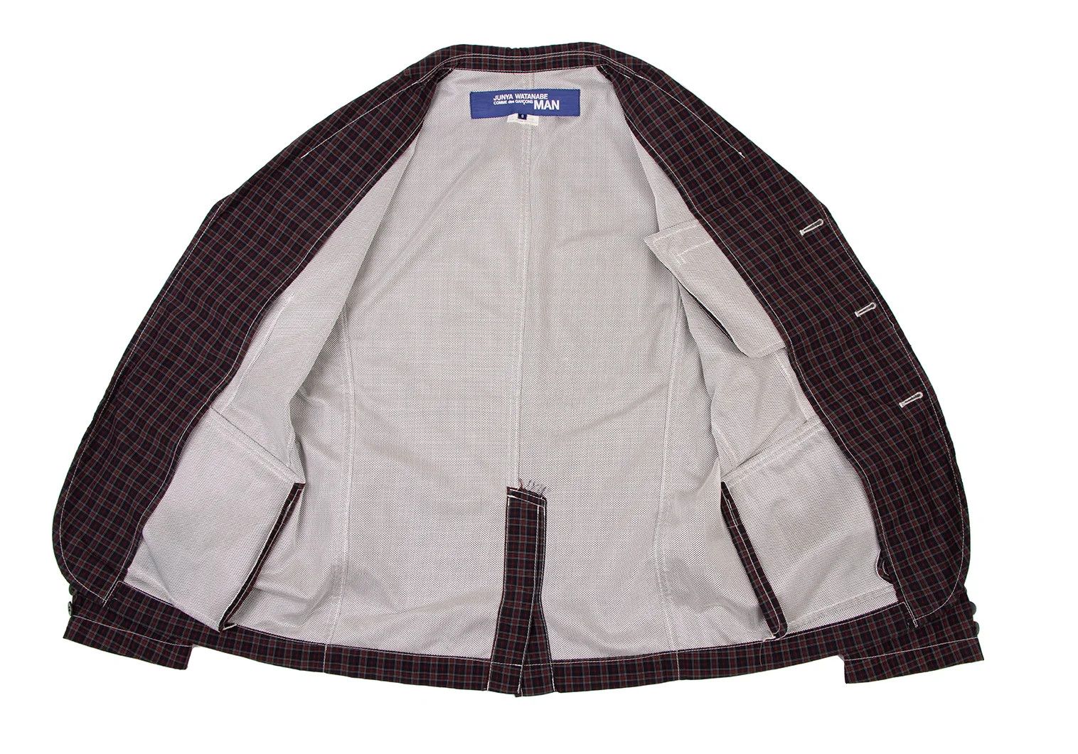 Junya Watanabe Mesh Lined Check Jacket in Navy and Red, Size S Size US S / EU 44-46 / 1 - 14 Thumbnail
