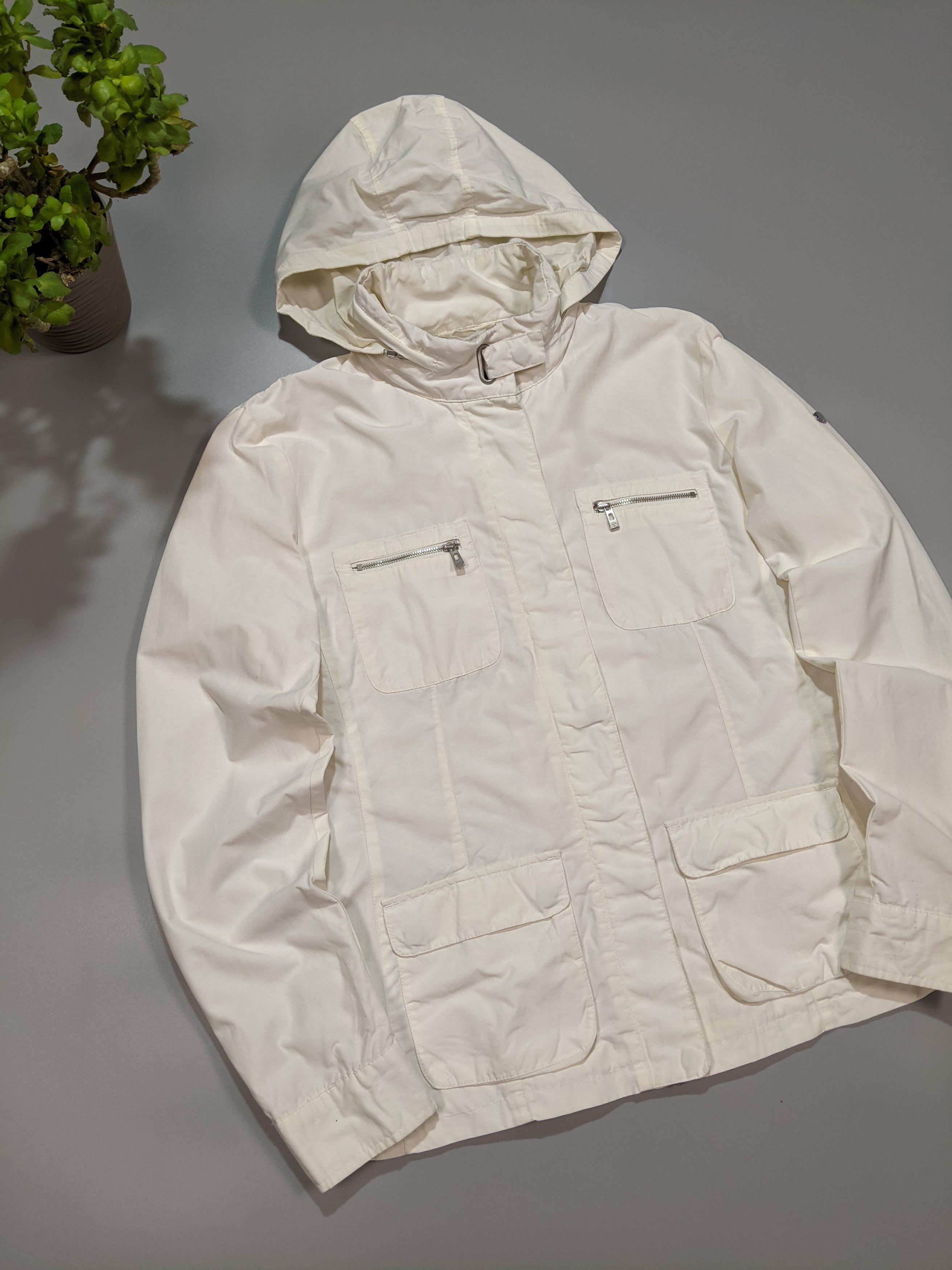 Sergio Tacchini × Vintage Sergio Tacchini Women's Vintage White Lightweight Raincoat Size XL / US 12-14 / IT 48-50 - 2 Thumbnail