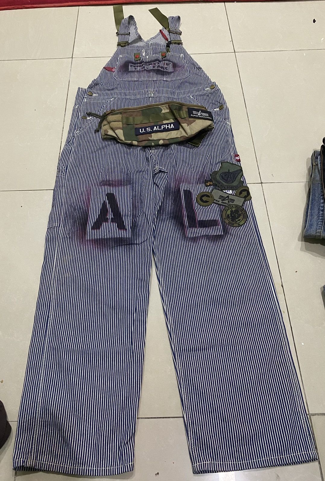 Lee Lee X Alpha Industries Super Rare Collection Overalls Size US 36 / EU 52 - 1 Thumbnail