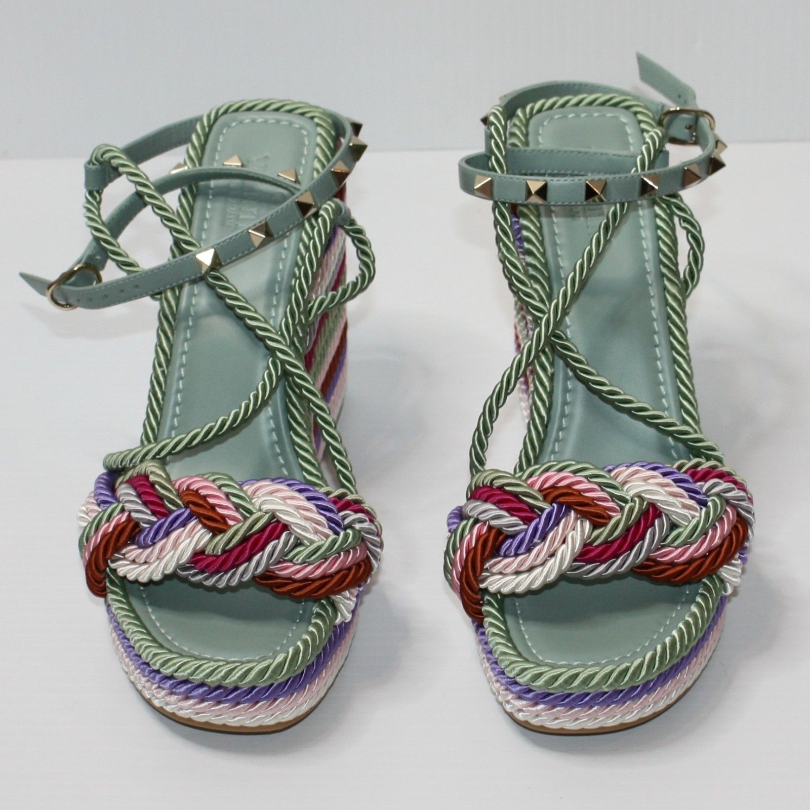 Valentino Garavani Rockstud Torchon Platform Wedge Sandal US 10 Size US 10 / IT 40 - 4 Thumbnail