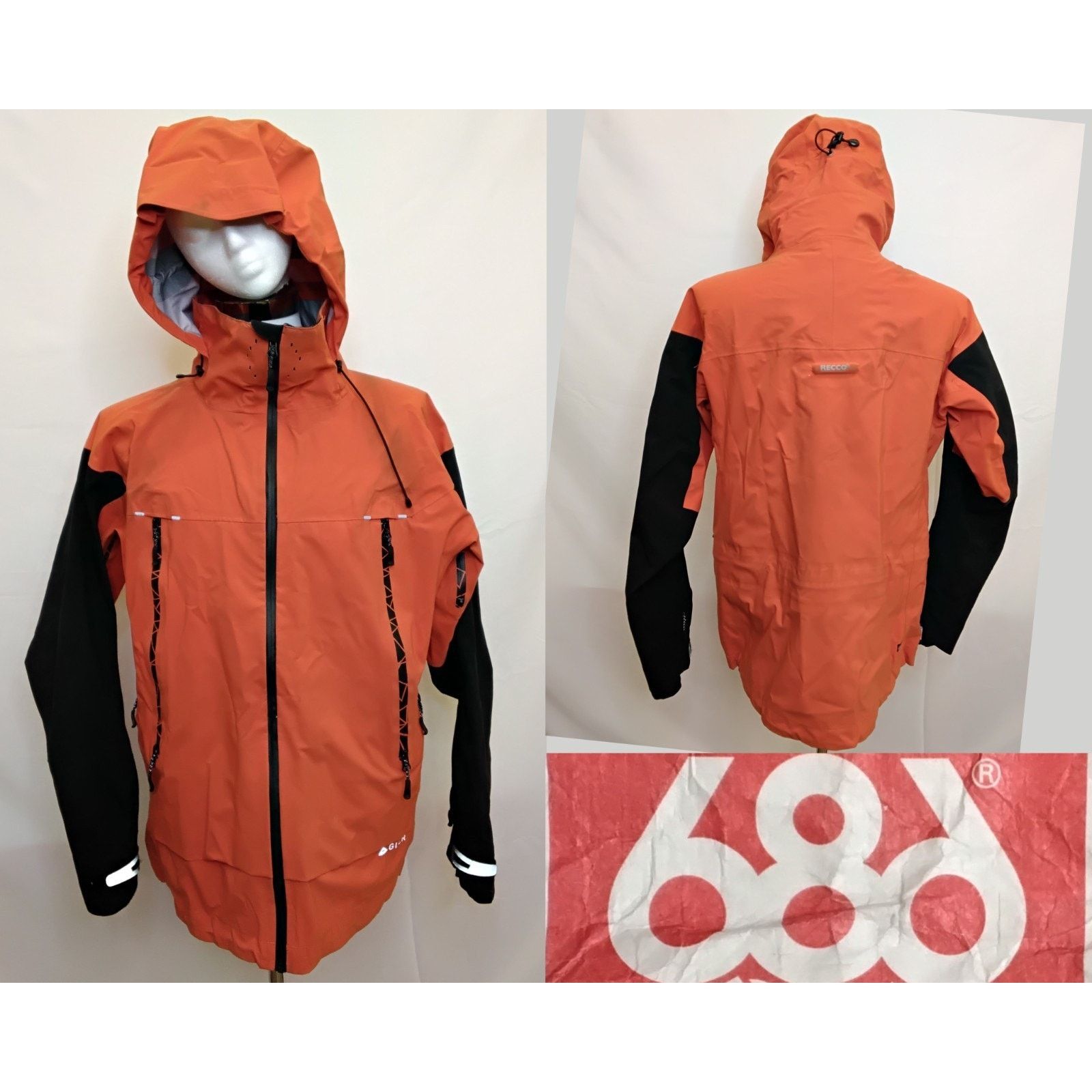 686 686 GLCR Collection Ski/Snowboard Shell Jacket Men M Orange Size US M / EU 48-50 / 2 - 1 Thumbnail