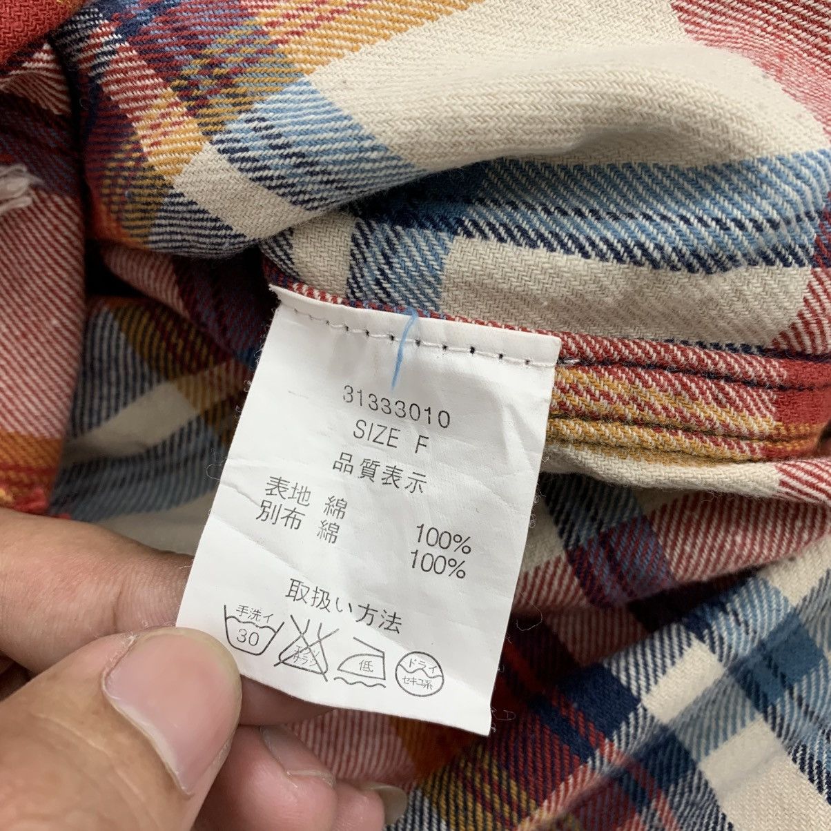 If Six Was Nine × Japanese Brand × Le Grande Bleu (L.G.B.) GOA Punk Unfinished Plaid Western Flanel Shirt Size US S / EU 44-46 / 1 - 7 Thumbnail