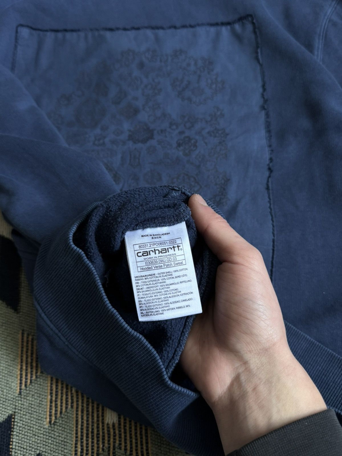Carhartt Wip Carhartt WIP Verse Patch Garment Dyed Hoodie Size US S / EU 44-46 / 1 - 13 Thumbnail