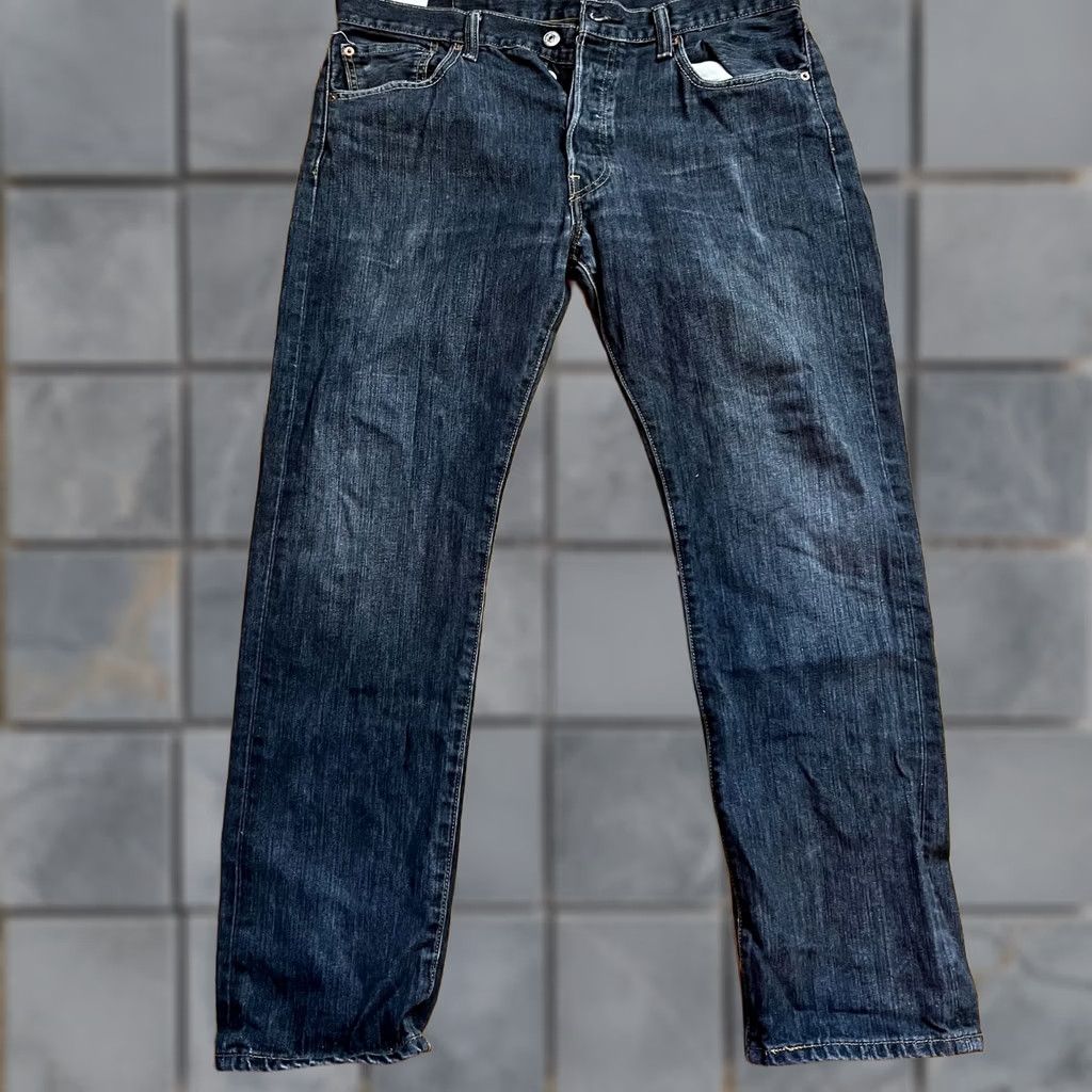 Levi's VINTAGE Levis 501 XX Jeans Men 34 x 30 Fadded Black Original Fit Straight Button Fly Jeans Mens Regular Size 34 Black Distressed Size US 34 / EU 50 - 1 Thumbnail