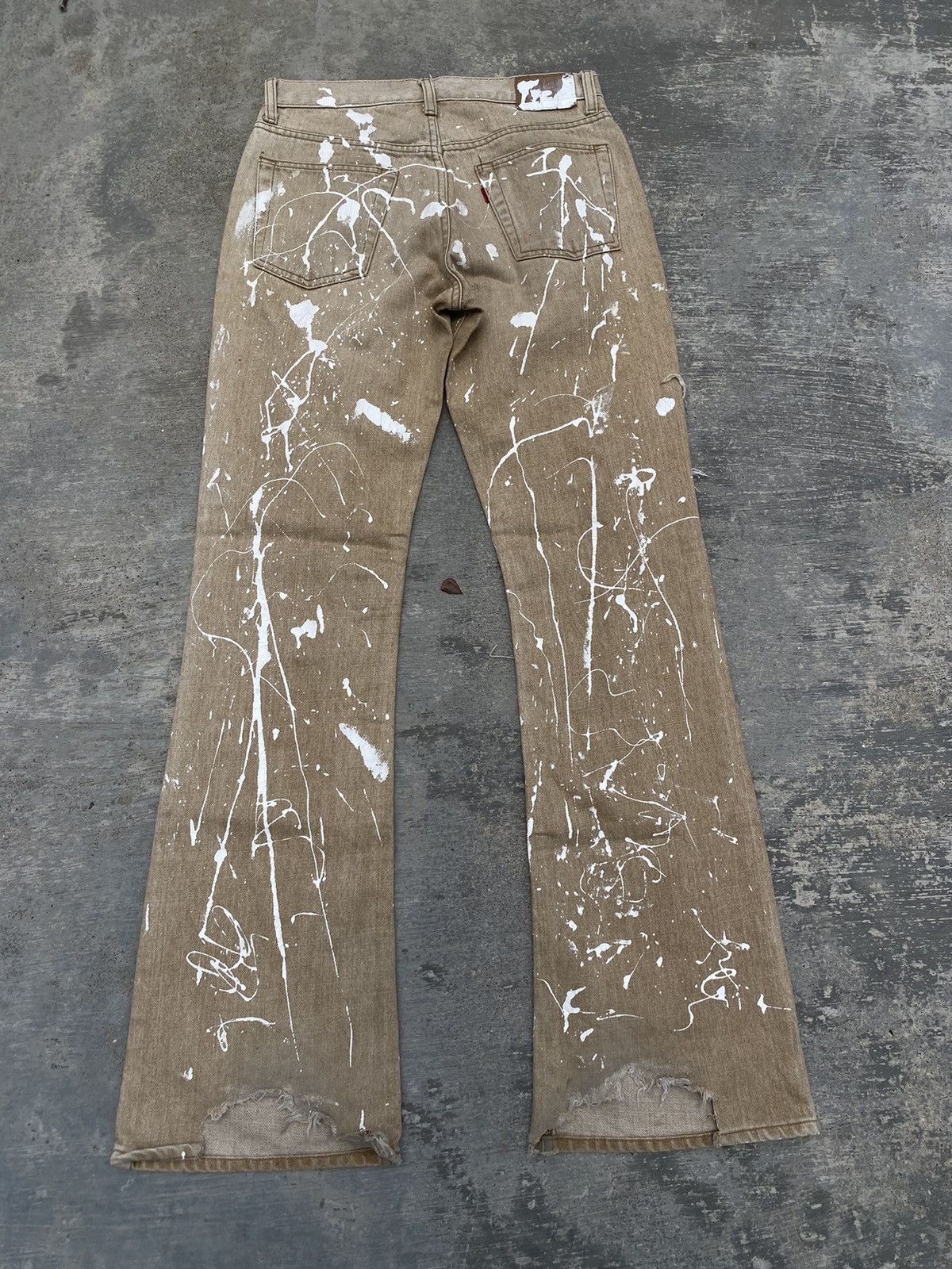 Japanese Brand × Vintage VINTAGE BOBSON DISTRESSED FLARE STUD PAINT SPLASH TORNADO Size US 28 / EU 44 - 2 Thumbnail