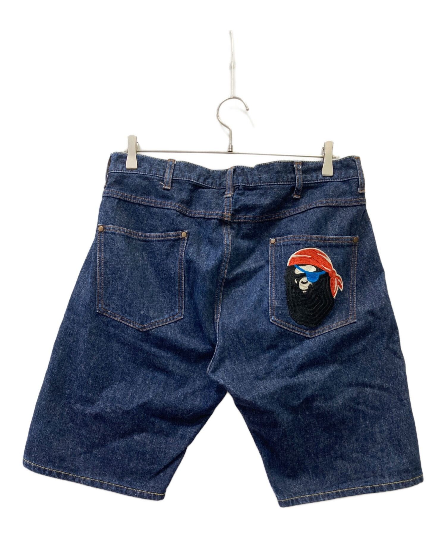 Bape A BATHING APE Denim Shorts Indigo Size M Size US 30 / EU 46 - 1 Thumbnail