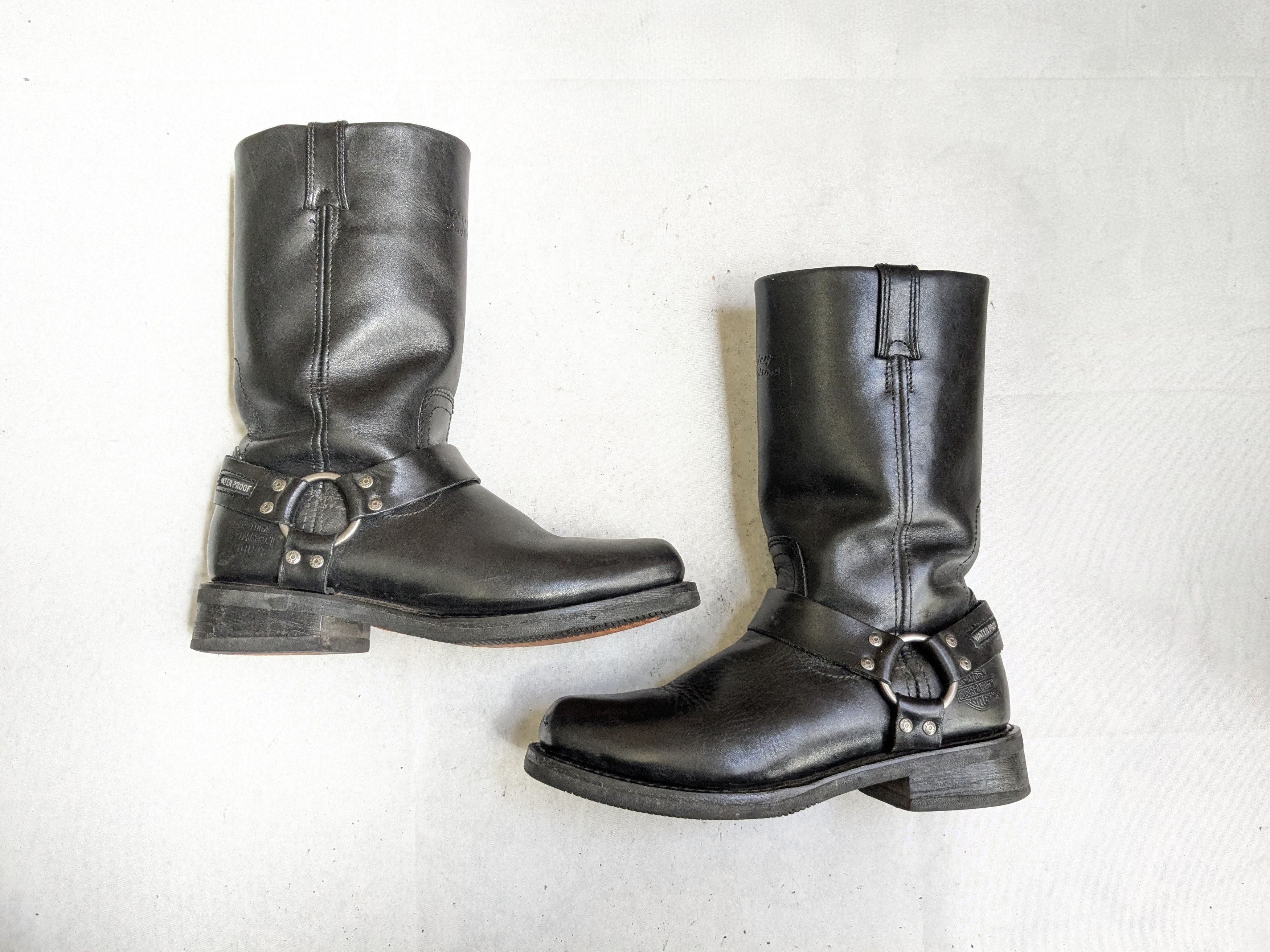 Harley Davidson Harley Davidson Harness Boots Black Leather 9 Leather Buckle Size US 9 / EU 42 - 1 Thumbnail