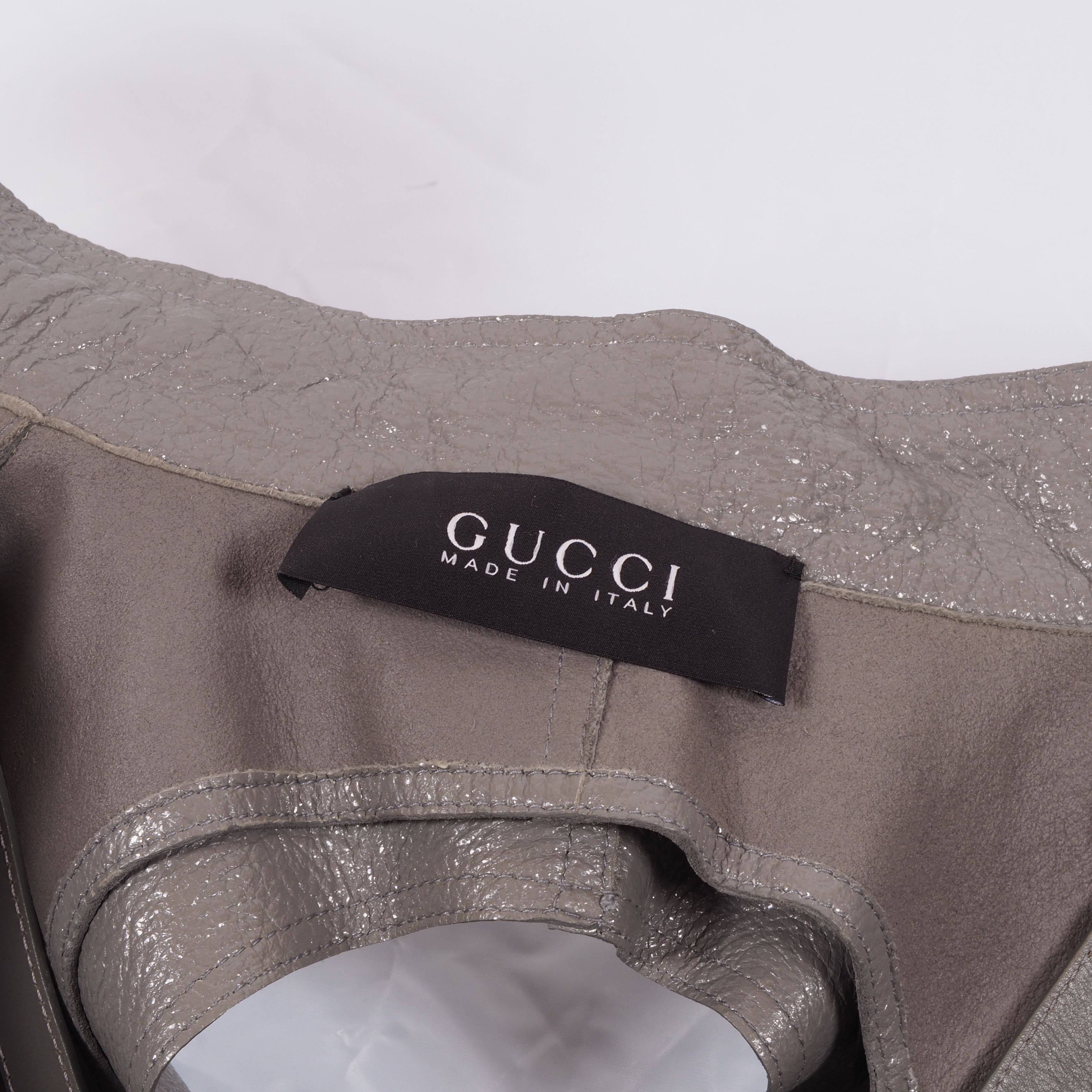 Gucci Gucci Vintage Patent Leather Convertible Modular Jacket Size M / US 6-8 / IT 42-44 - 7 Thumbnail