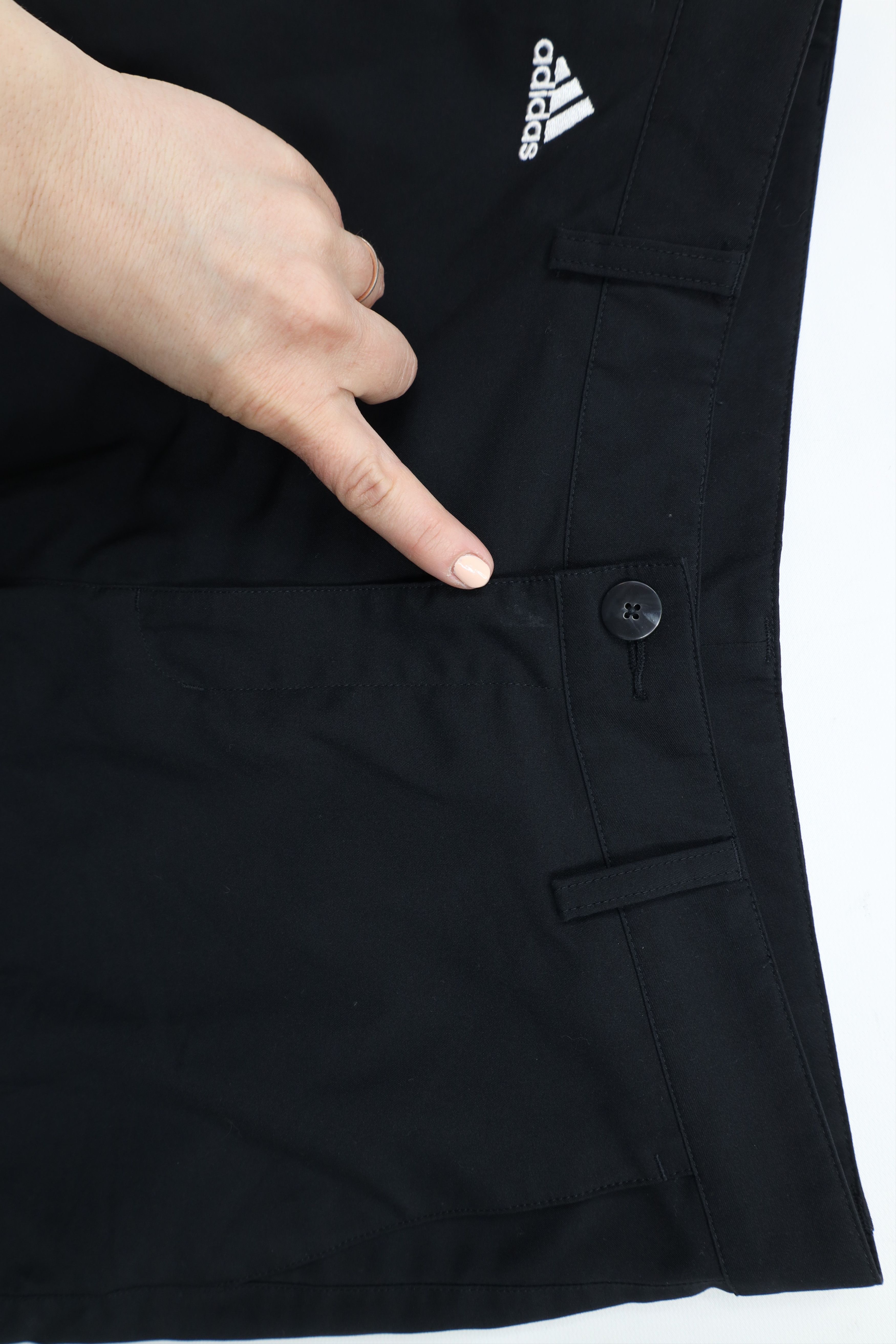 Adidas × Vintage Adidas Golf Spell Tech Golfing Chino Shorts Black Polyester Size US 30 / EU 46 - 7 Thumbnail