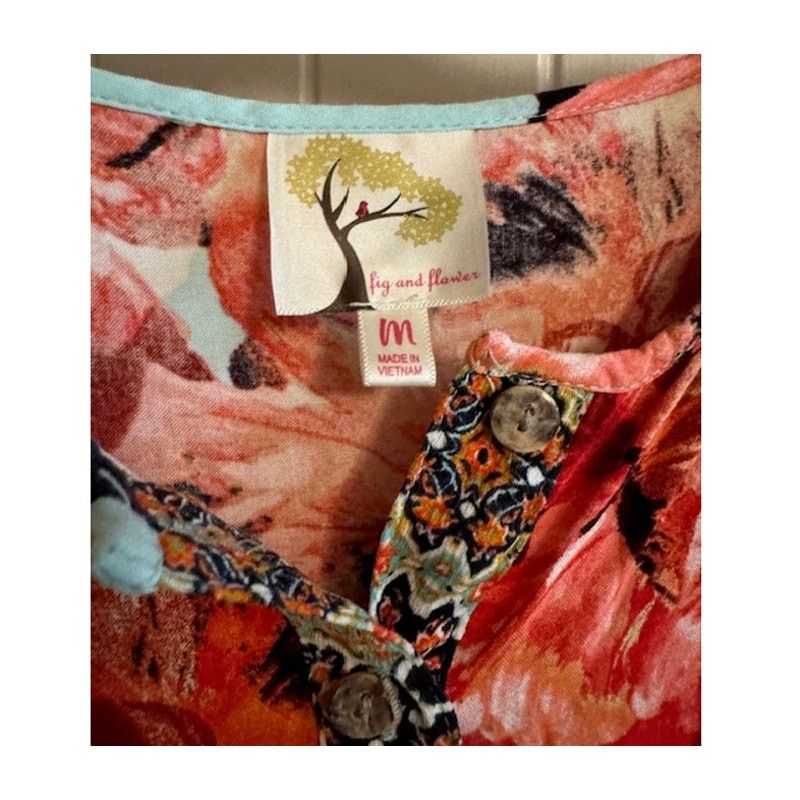 Anthropologie Fig & Flower by Anthropologie floral button Tunic Dress M Size M / US 6-8 / IT 42-44 - 7 Thumbnail