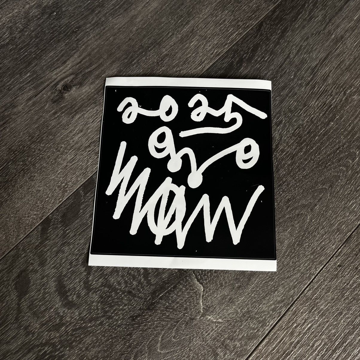 Asspizza Asspizza 2025 Black and White Small Sticker 5” Size ONE SIZE - 1 Thumbnail
