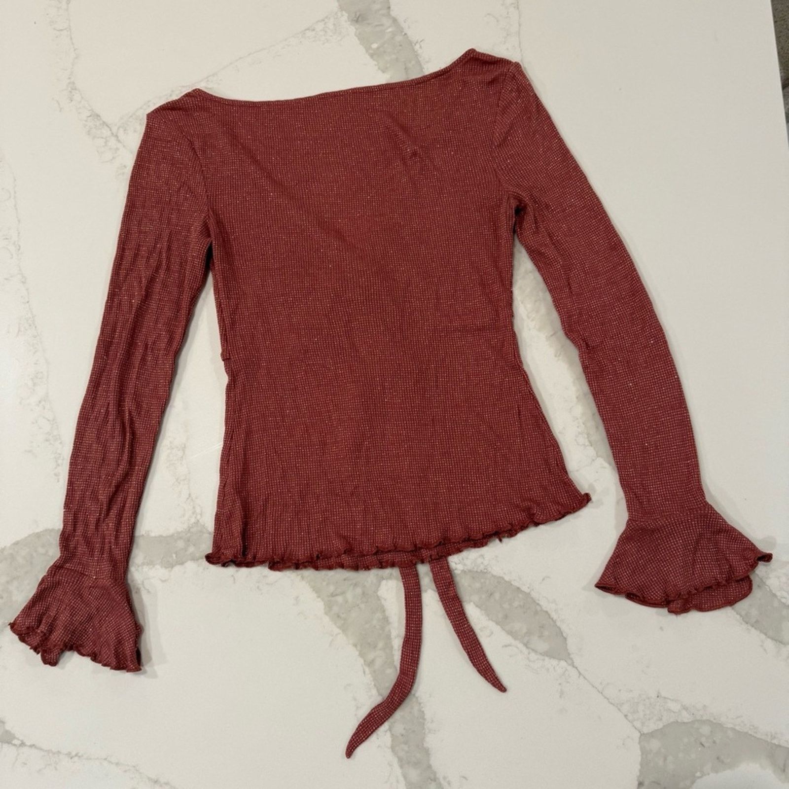Free People Intimately Free People Metallic Tie Front Top Women’s Small Size S / US 4 / IT 40 - 10 Thumbnail