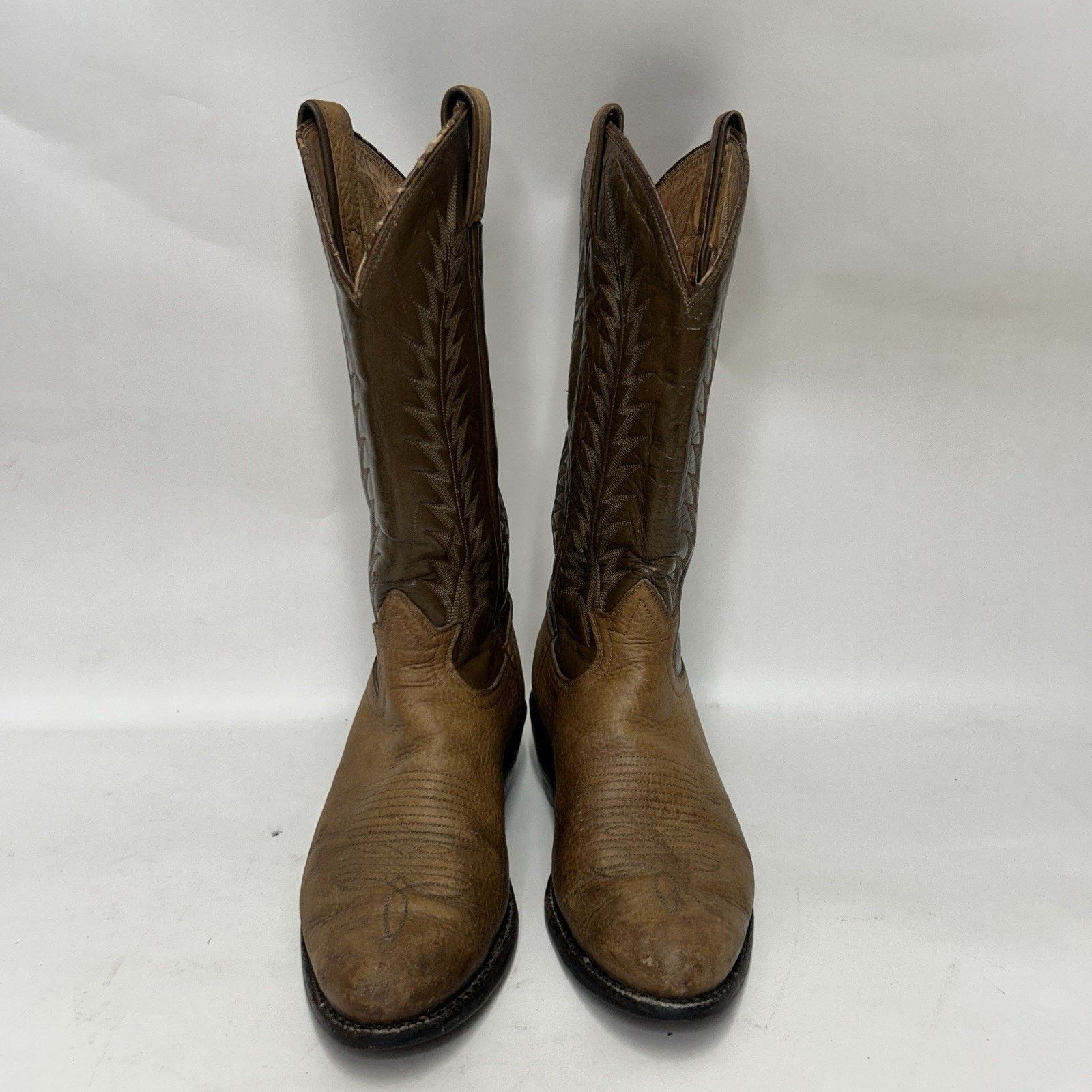 Tony Lama Vintage Tony Lama Two-Tone Cowboy Boots Gold Label Size US 8.5 / EU 41-42 - 2 Thumbnail