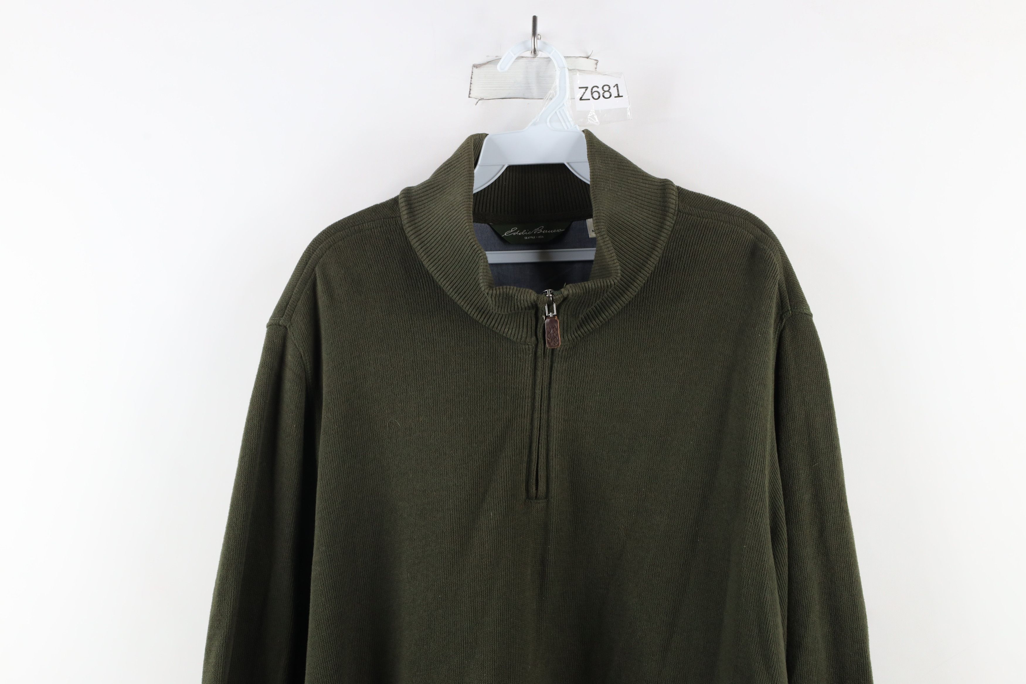 Eddie Bauer × Vintage Vintage Eddie Bauer Ribbed Knit Half Zip Pullover Sweater Size US XL / EU 56 / 4 - 2 Thumbnail