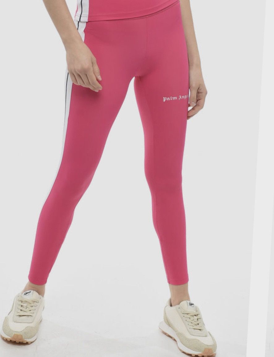 Palm Angels Palm Angels logo-print long leggings S Size 30" / US 8 / IT 44 - 2 Thumbnail