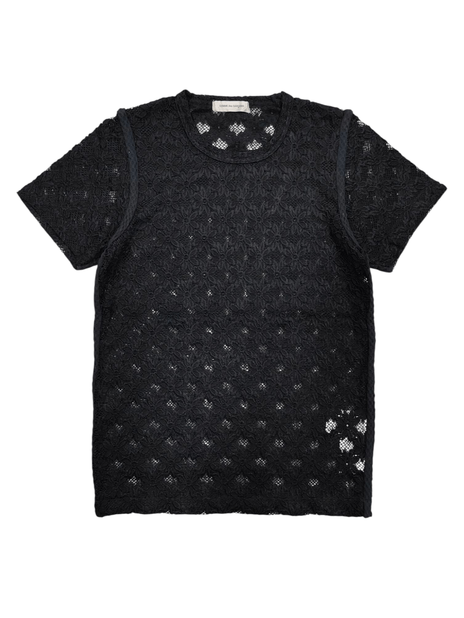 Comme des Garcons 2000s CDG🔥 Gothic Minimalist Floral Crochet Lace MeshTop Size M / US 6-8 / IT 42-44 - 1 Thumbnail
