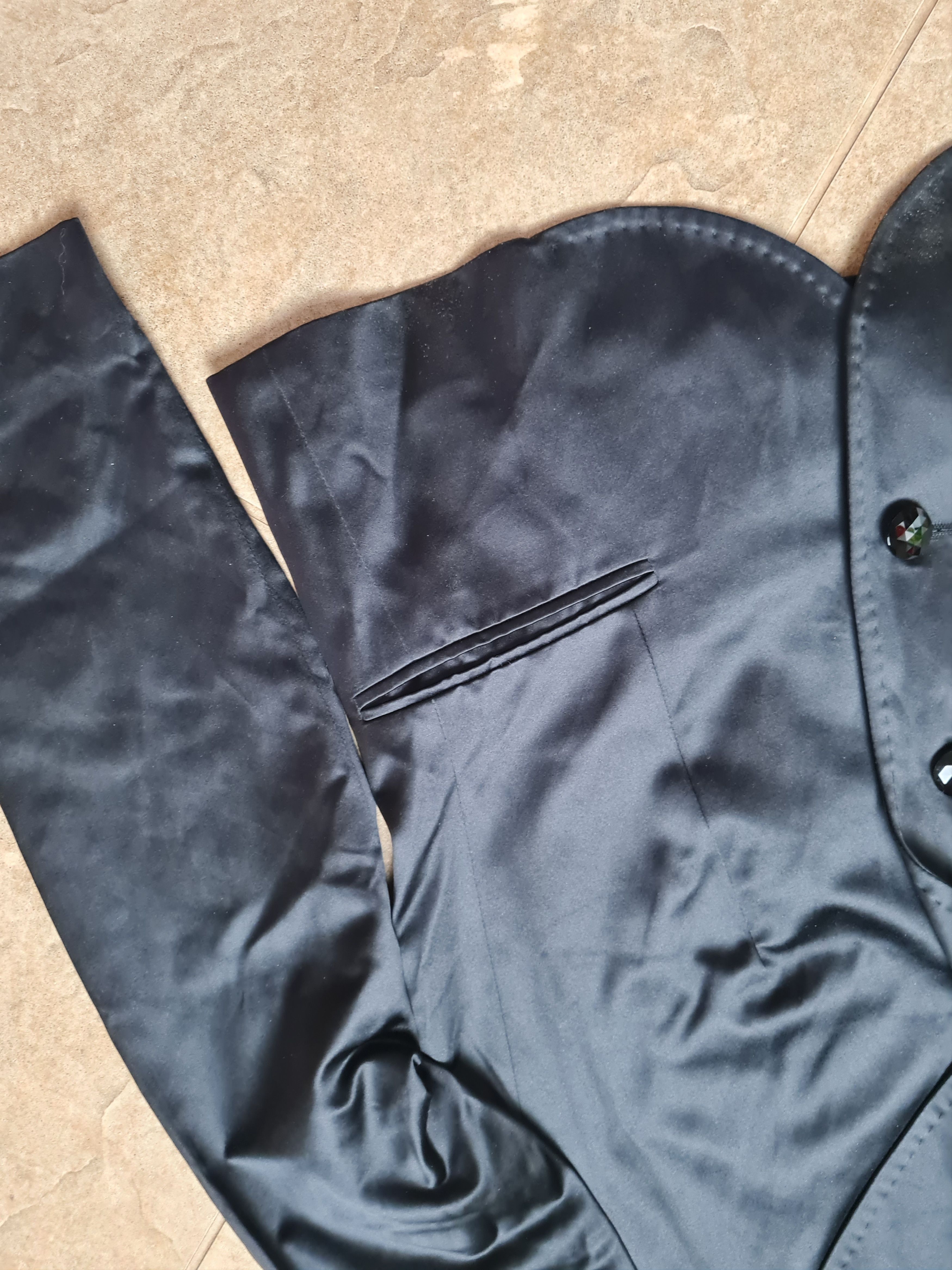 Max Mara Max Mara Black Satin Blazer Jacket Single Breasted Elegant Size M / US 6-8 / IT 42-44 - 13 Thumbnail