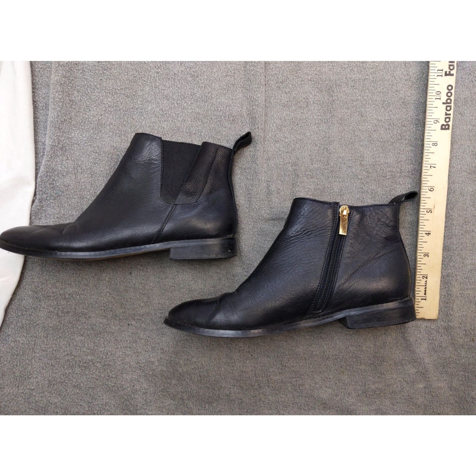 Lands' End Lands' End Boots Womens 8.5 Black Leather Chelsea Ankle Zip Booties Size US 9 / IT 39 - 2 Thumbnail