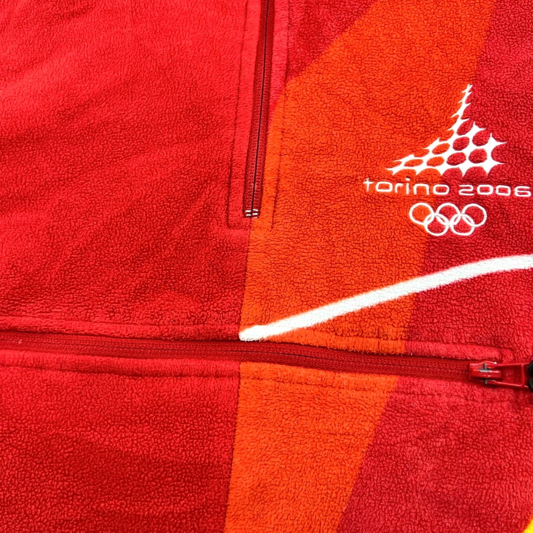 Asics ASICS T-Shirt Mens Red 1/2 Zip Fleece 2006 Winter Olympics Torino Spin Sports Football Vintage: No Medals? (Note: keep to rules) Size US S / EU 44-46 / 1 - 7 Thumbnail