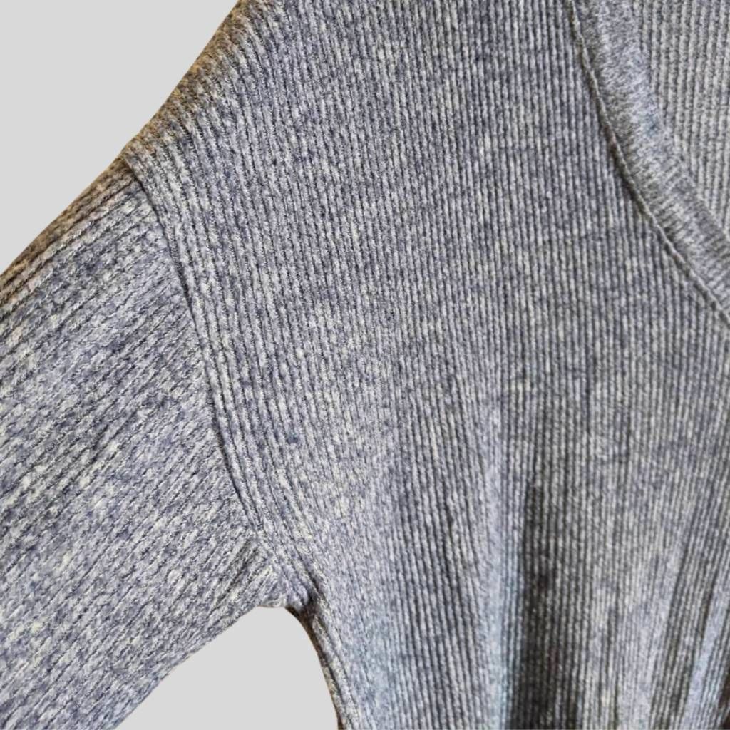 Forever 21 Forever 21 Gray Ribbed V-Neck Sweater Women’s M Long Sleeve Size M / US 6-8 / IT 42-44 - 6 Thumbnail