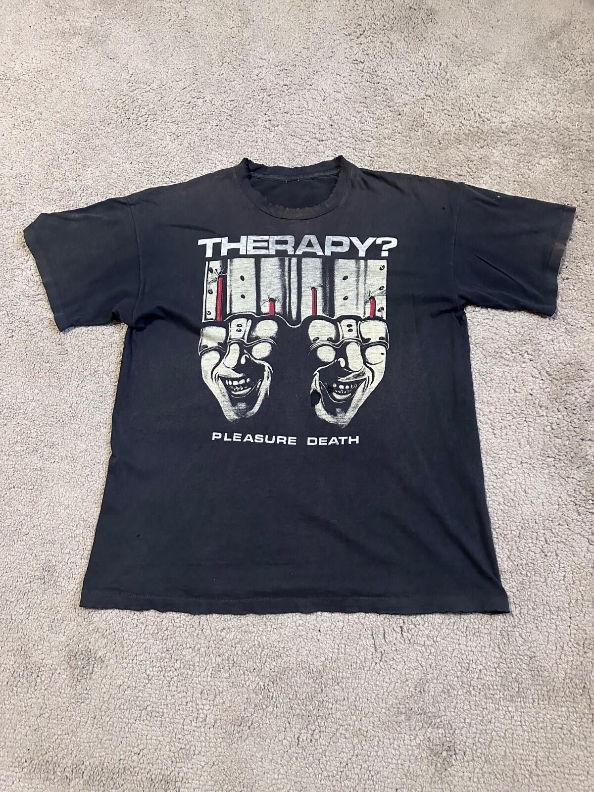Band Tees Vintage 90s Therapy? Please Death T-shirt Men's / L-XL Size US L / EU 52-54 / 3 - 1 Thumbnail