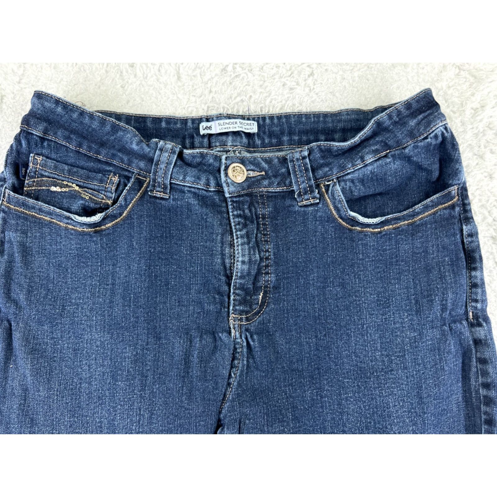 Lee Lee Women's Bootcut Jeans 30x29 Blue Denim Mid Rise Cotton Slim Fit American Style Size 30" / US 8 / IT 44 - 4 Thumbnail
