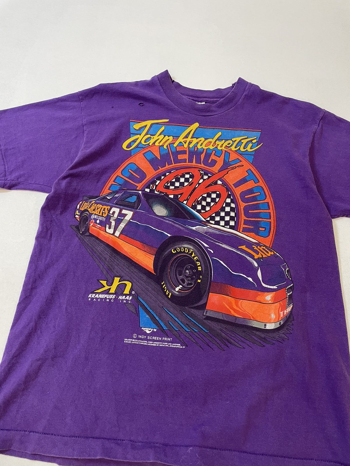 NASCAR × Vintage Vintage 1996 John Andretti Racing T-Shirt - L Size US L / EU 52-54 / 3 - 2 Thumbnail
