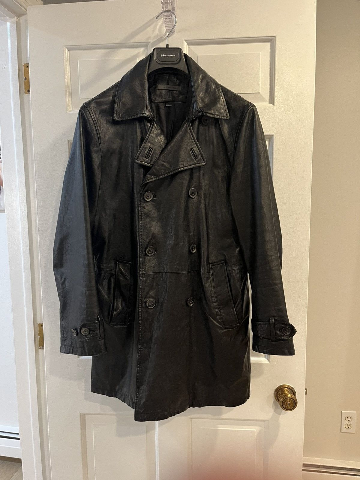 John Varvatos Leather trench coat. 48 Size US M / EU 48-50 / 2 - 4 Thumbnail