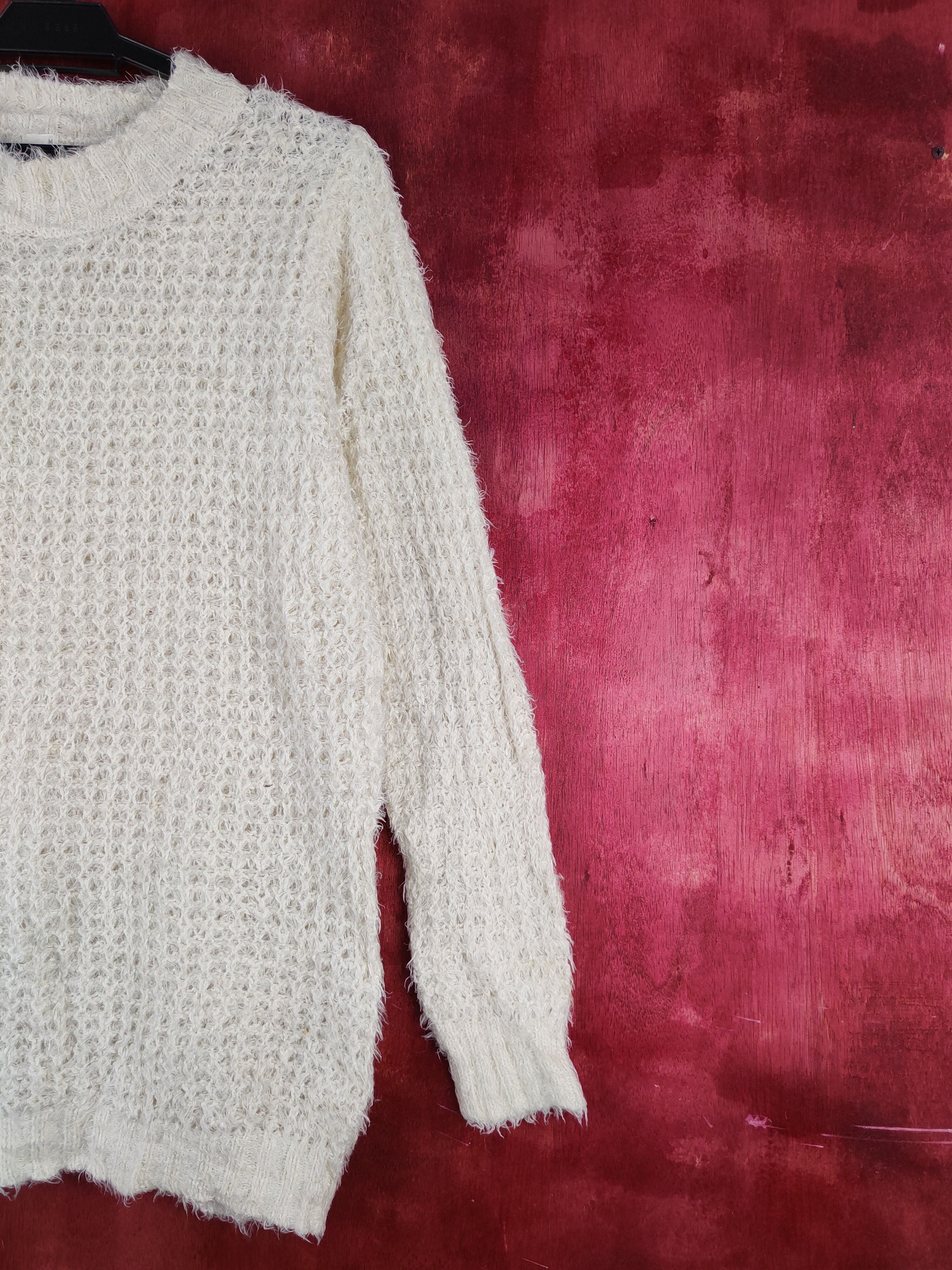 GU × Japanese Brand GU Cream Shag Shaggy Fur Mohair Knitwear #S2091 Size M / US 6-8 / IT 42-44 - 5 Thumbnail