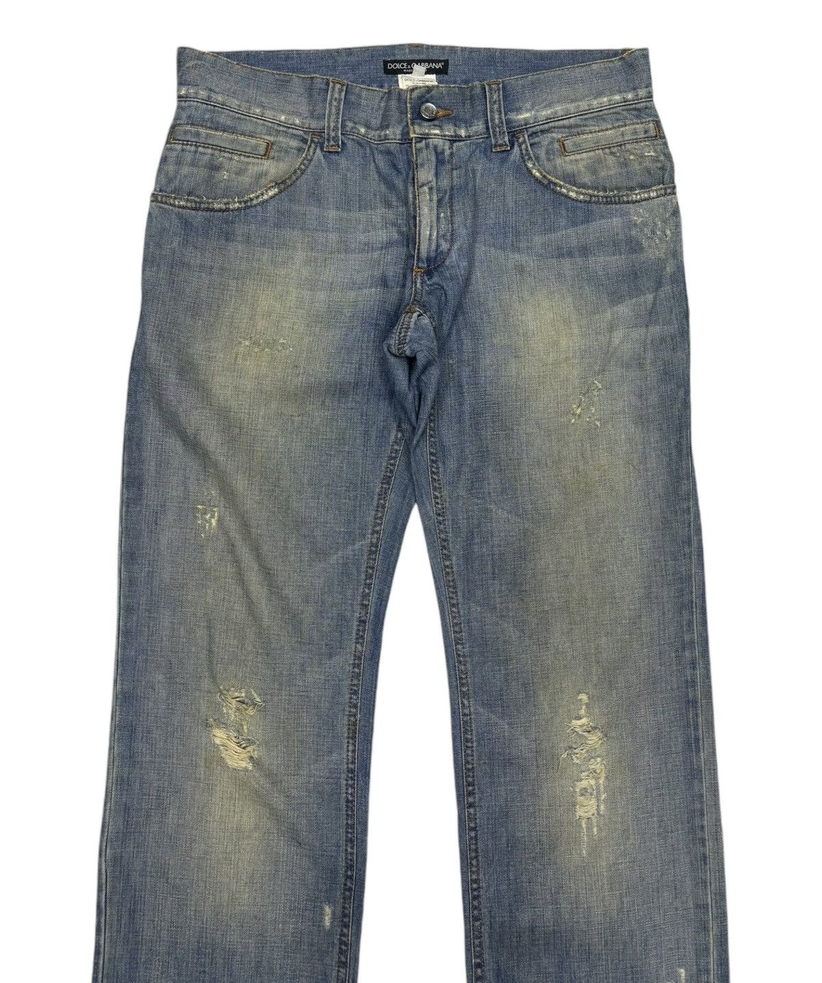 Dolce & Gabbana DOLCE & GABBANA RUSTY DISTRESSED RIPS DENIM JEANS Size US 34 / EU 50 - 5 Thumbnail