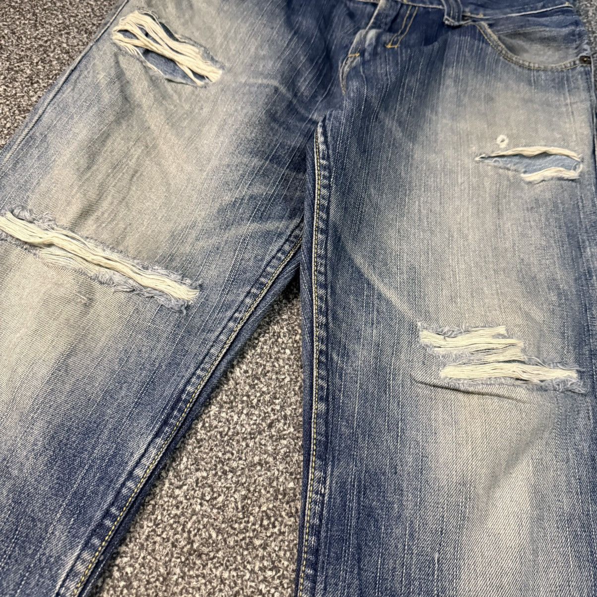 Beauty Beast 🔥🇯🇵 Japanese Distressed Levis 522 Slim Thrashed Pant Size 32" / US 10 / IT 46 - 8 Thumbnail