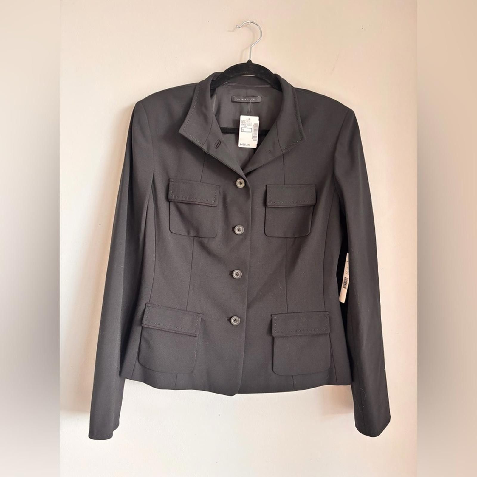 Elie Tahari Elie Tahari Lydia Black Blazer Jacket Size XL / US 12-14 / IT 48-50 - 1 Thumbnail