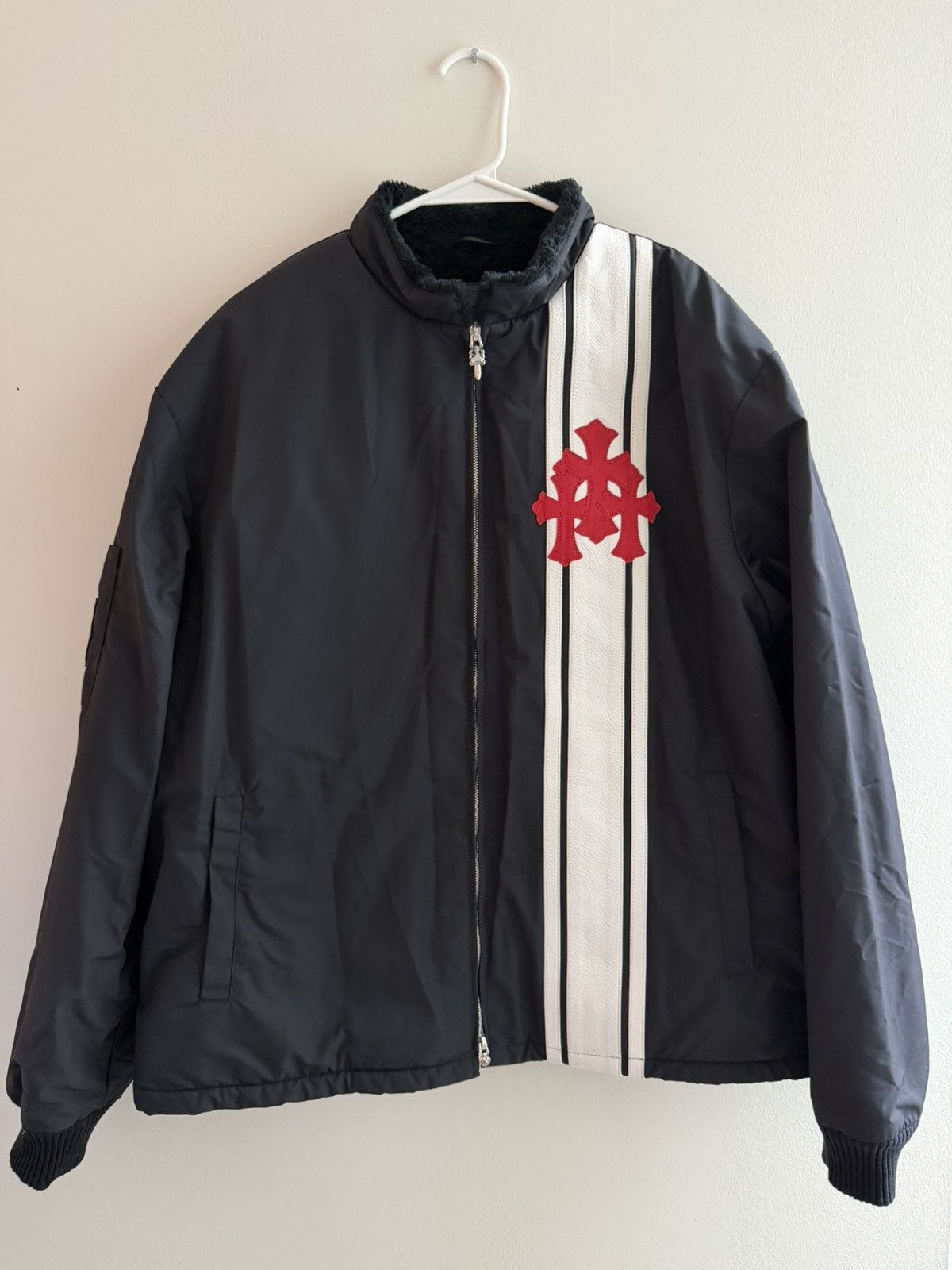 Chrome Hearts Chrome Hearts Cobra Nylon Racer Jacket 3x Red Cross Patch Size US L / EU 52-54 / 3 - 1 Thumbnail