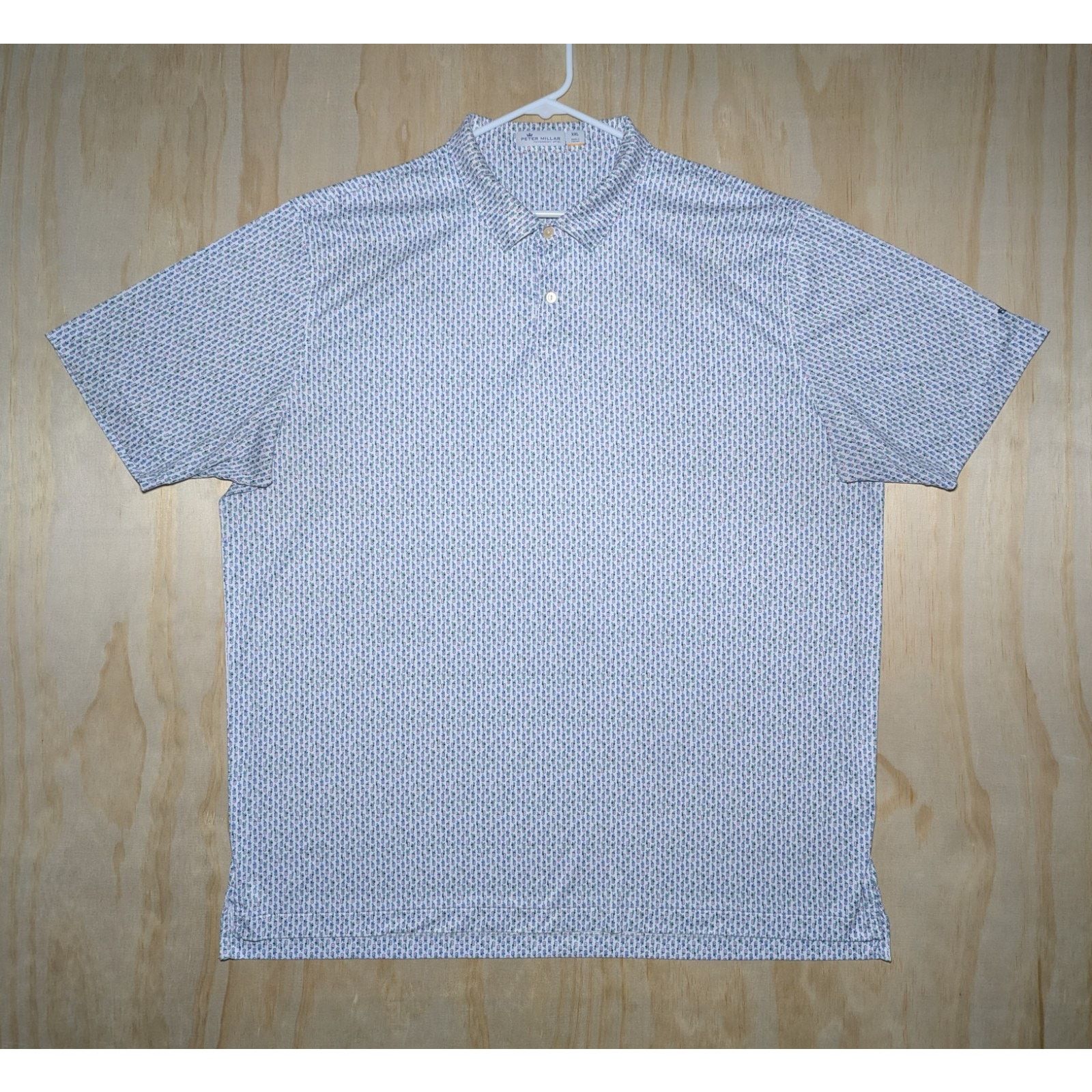 Peter Millar Peter Millar Men's XXL Featherweight Polo Shirt Oak Hills Size US XXL / EU 58 / 5 - 2 Thumbnail