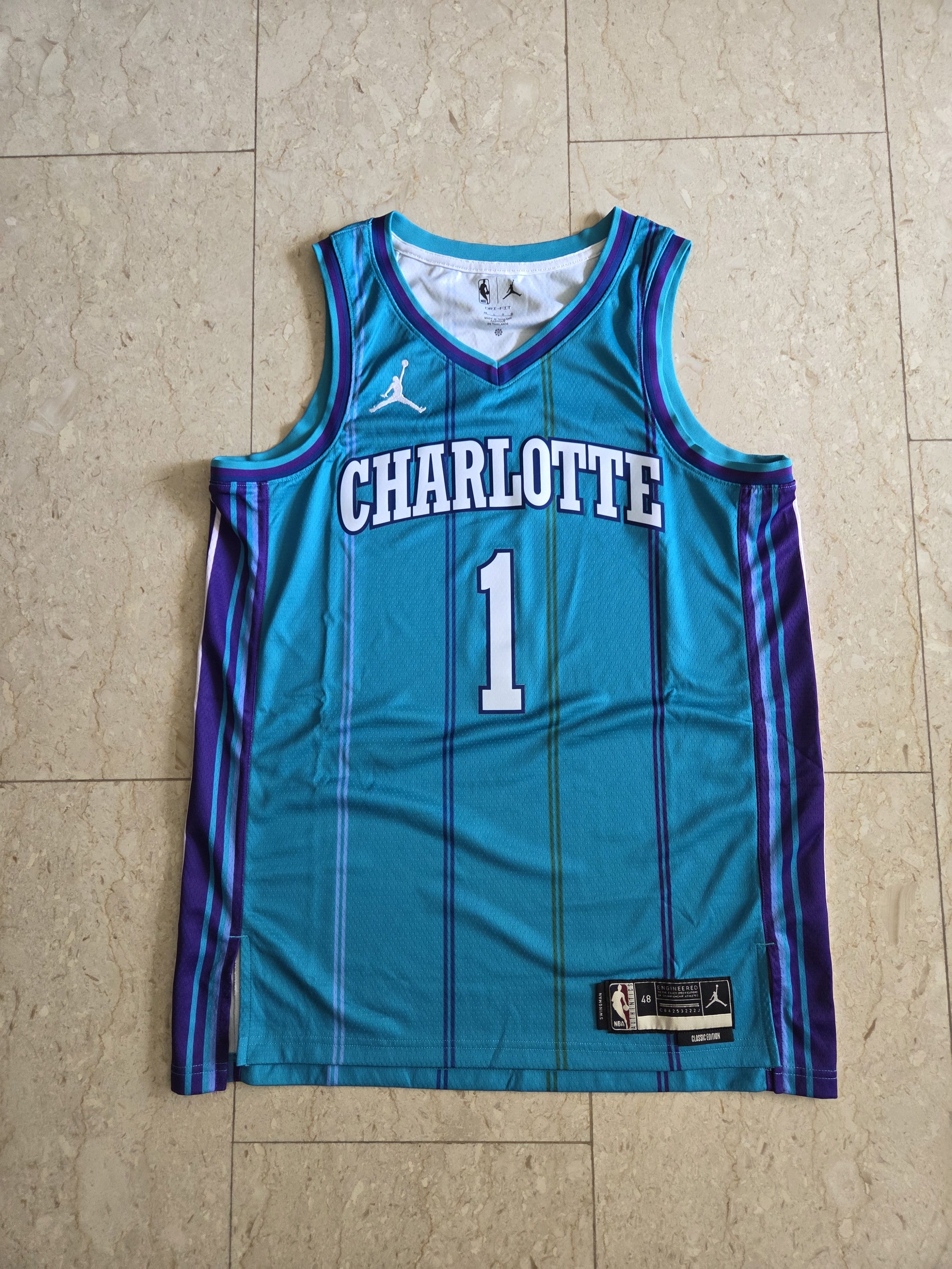 NBA Authentic Jordan Men's Hornets 2024 Classic Swingman Jersey Size US L / EU 52-54 / 3 - 1 Thumbnail