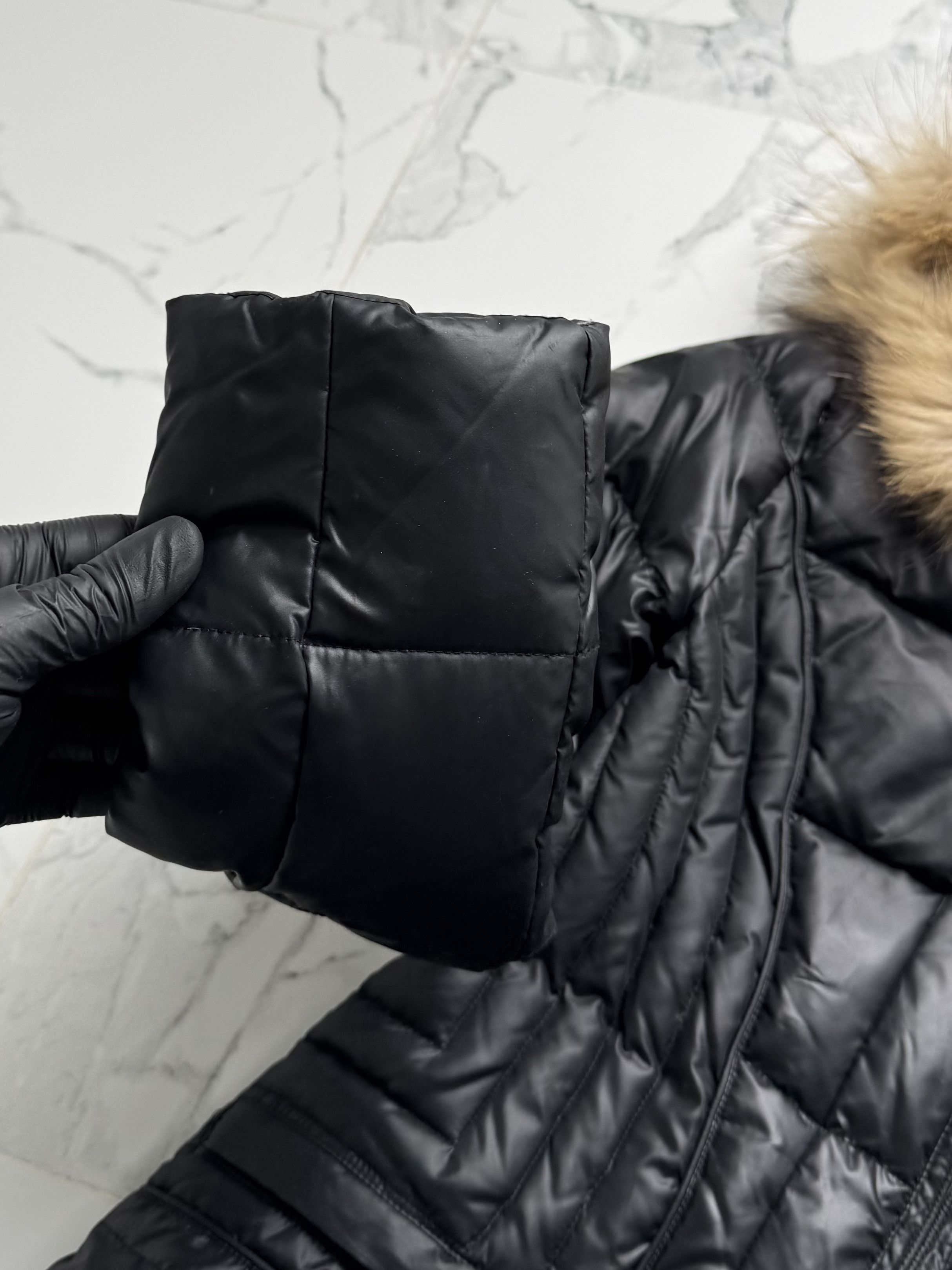 Vintage Y2K Puffer Jacket Women Hooded Quilted Coat Fur Trim Fitted Size S / US 4 / IT 40 - 7 Thumbnail