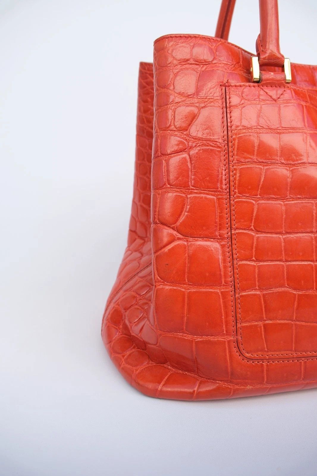 Loro Piana Super RARE Loro Piana Bellevue Exotic Leather Bag Tote Size ONE SIZE - 4 Thumbnail