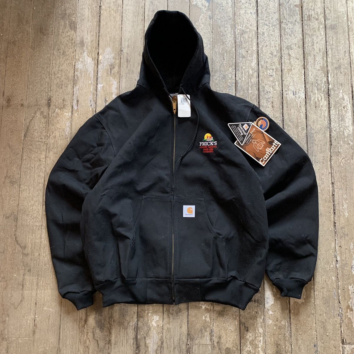 image of 90’S Carhartt Hooded NWT Jacket J03 Blk Black, Men's (Size 2XL)