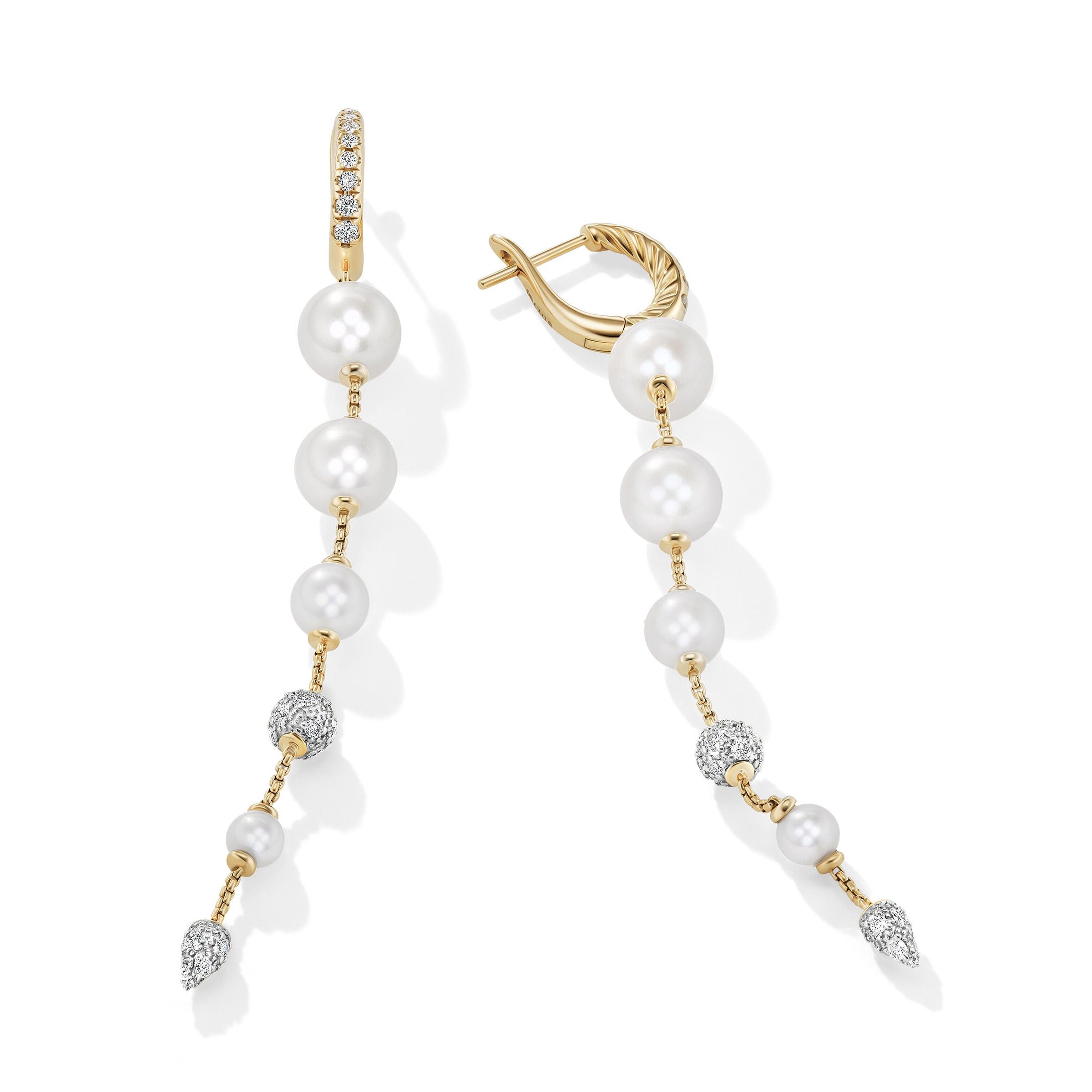 David Yurman o1w1db11025 E17719D Gold Earrings in Golden/White Size ONE SIZE - 2 Thumbnail