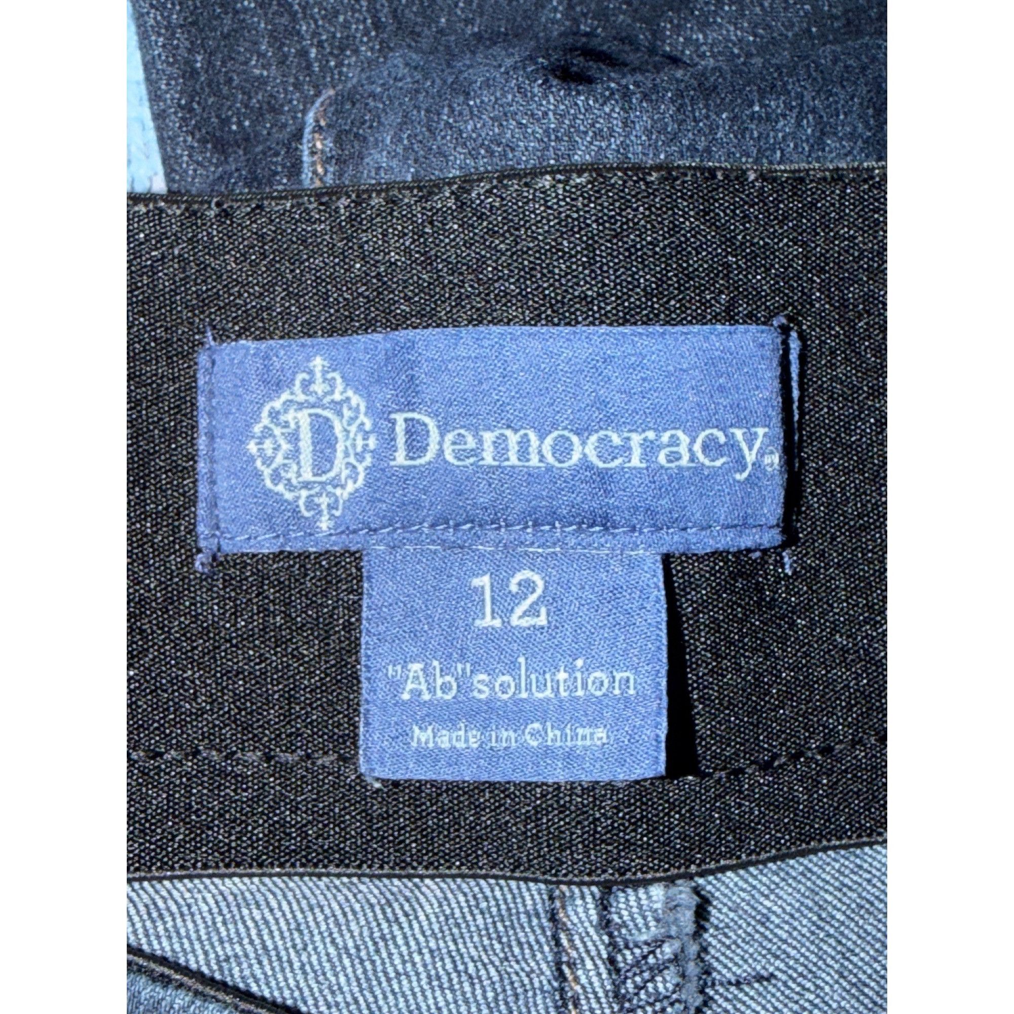 Other Democracy Ab Solution Slimming Dark Blue Denim Jeans Pull On Size 34" / US 12 / IT 48 - 4 Thumbnail