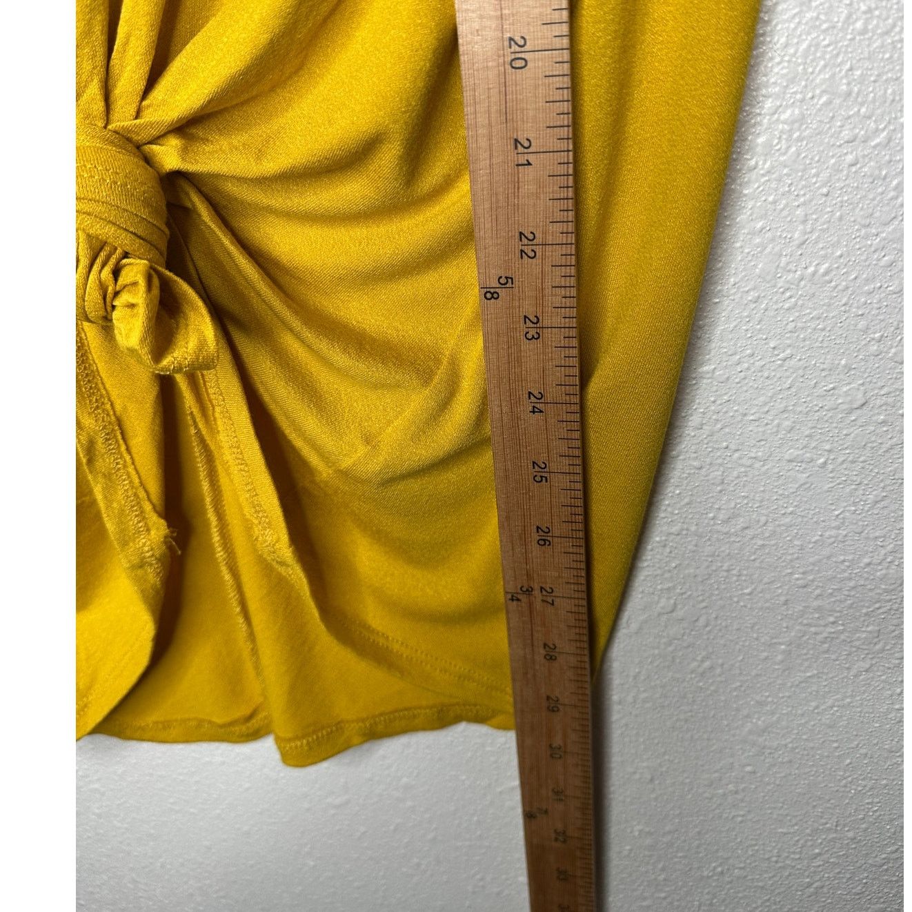 Other NWT Shop Basic Mustard Ruffle Sleeve Front Knot Shirt M Size M / US 6-8 / IT 42-44 - 12 Thumbnail