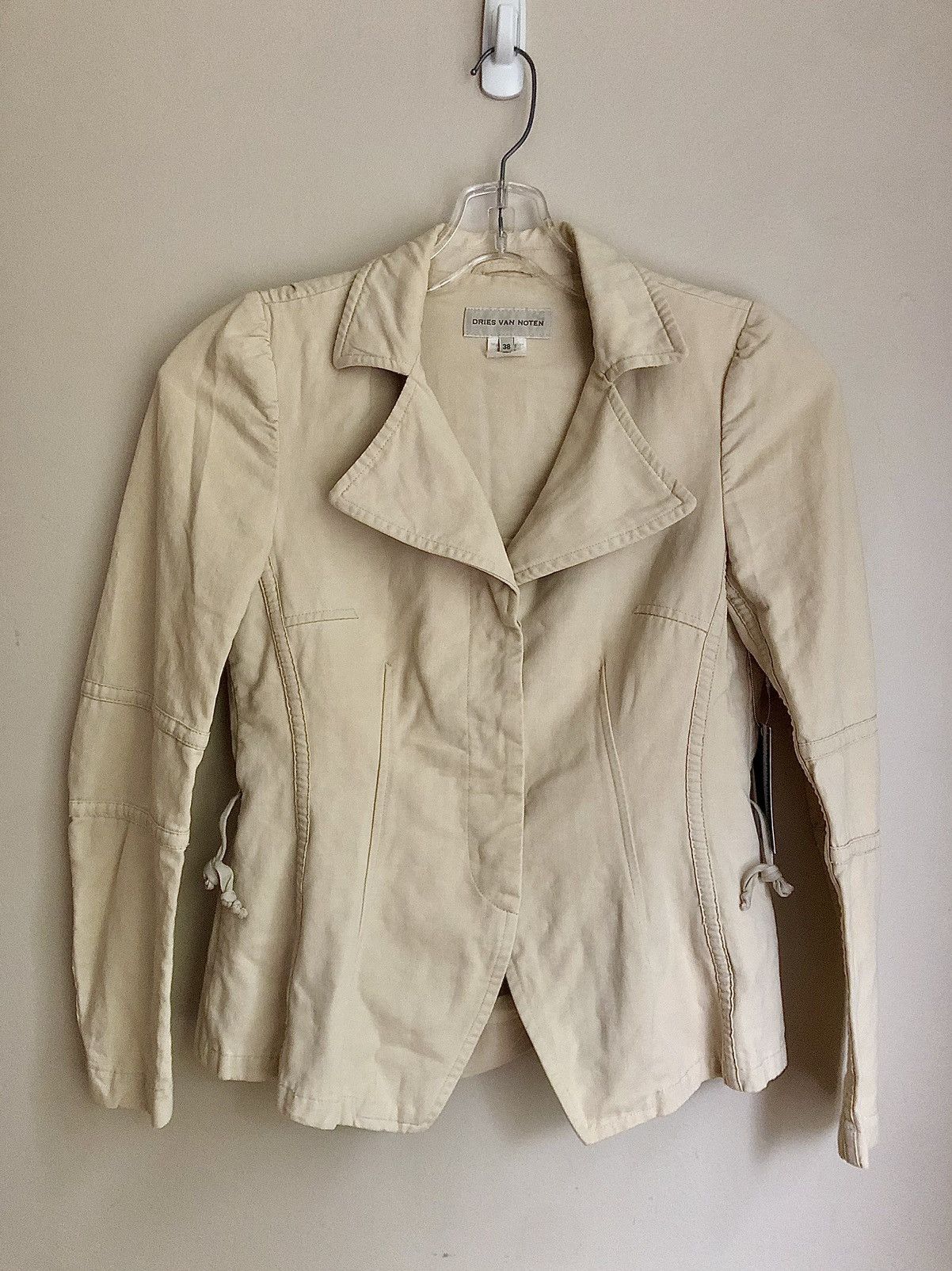 Dries Van Noten Vintage Khaki Pleated Safari Jacket