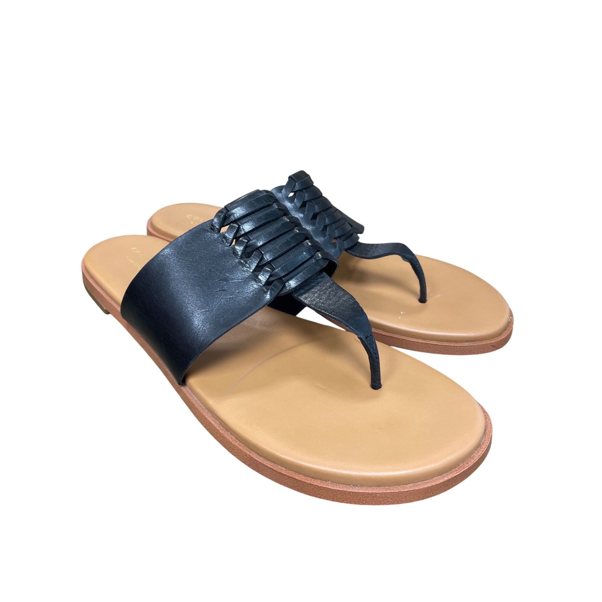 Cole Haan Cole Haan wms black peep thong slip on sandals sz 8.5B SKU 9 Size US 8.5 / IT 38.5 - 15 Thumbnail