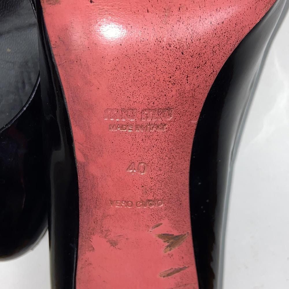 Miu Miu Miu Miu l Patent Leather Round Toe Stiletto Pumps Size 40 Size US 10 / IT 40 - 9 Thumbnail