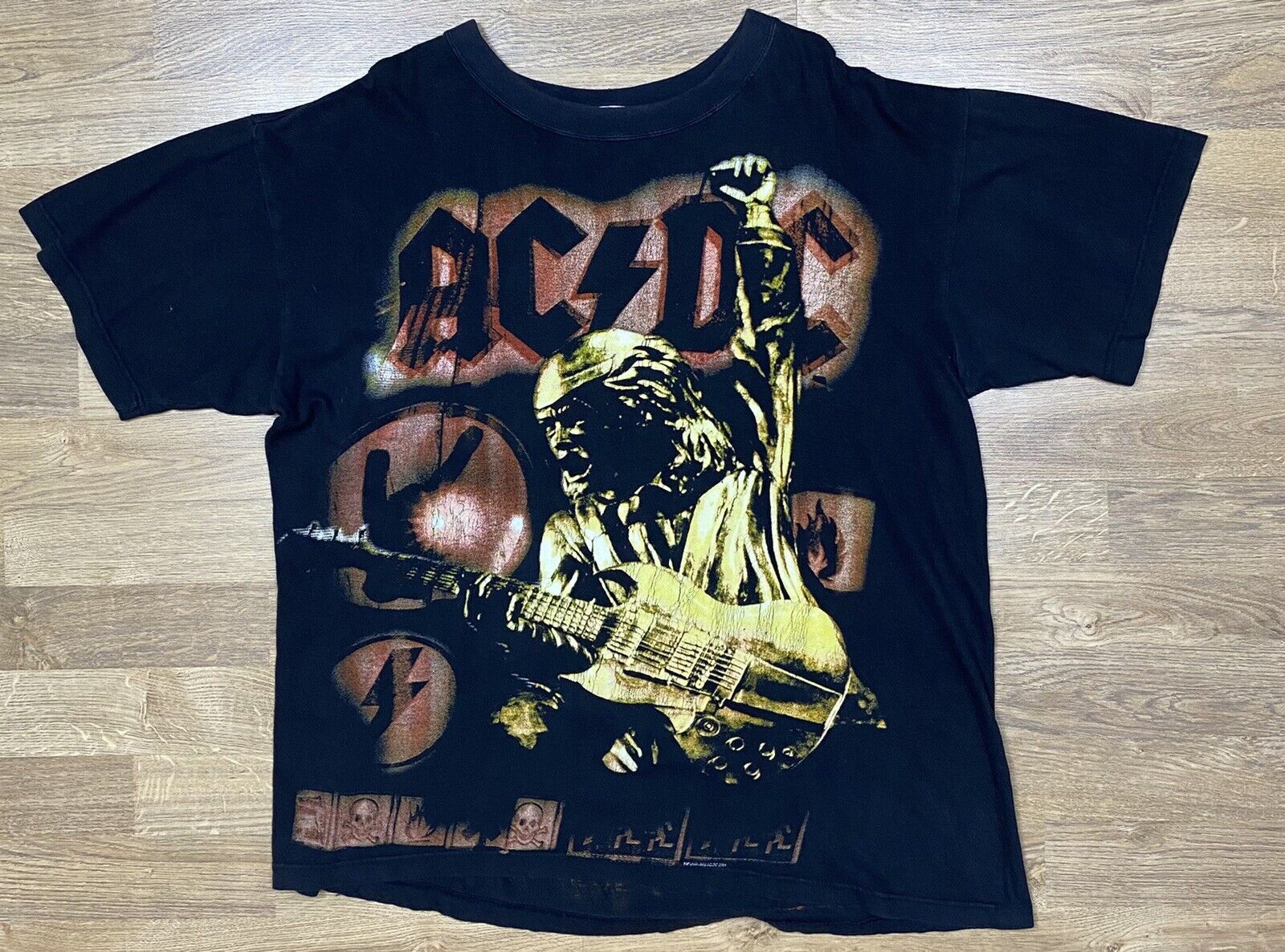 Ac/Dc × Vintage AC DC 2001 VINTAGE SHIRT TEE FULL PRINT | Grailed