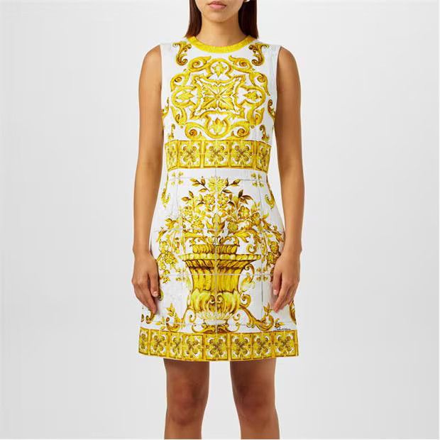 Dolce & Gabbana o1g2r1mq1024 Mini Dresses in White & Gold Size M / US 6-8 / IT 42-44 - 3 Thumbnail