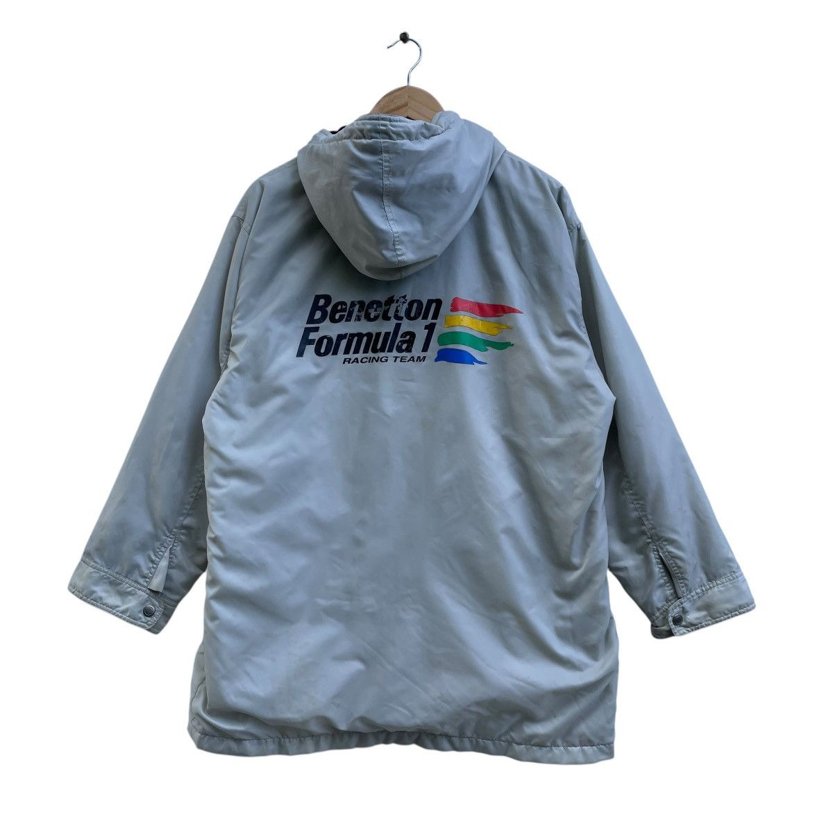 Formula 1 💥Vintage Benetton Formula One Hooded Jacket Size US L / EU 52-54 / 3 - 1 Thumbnail